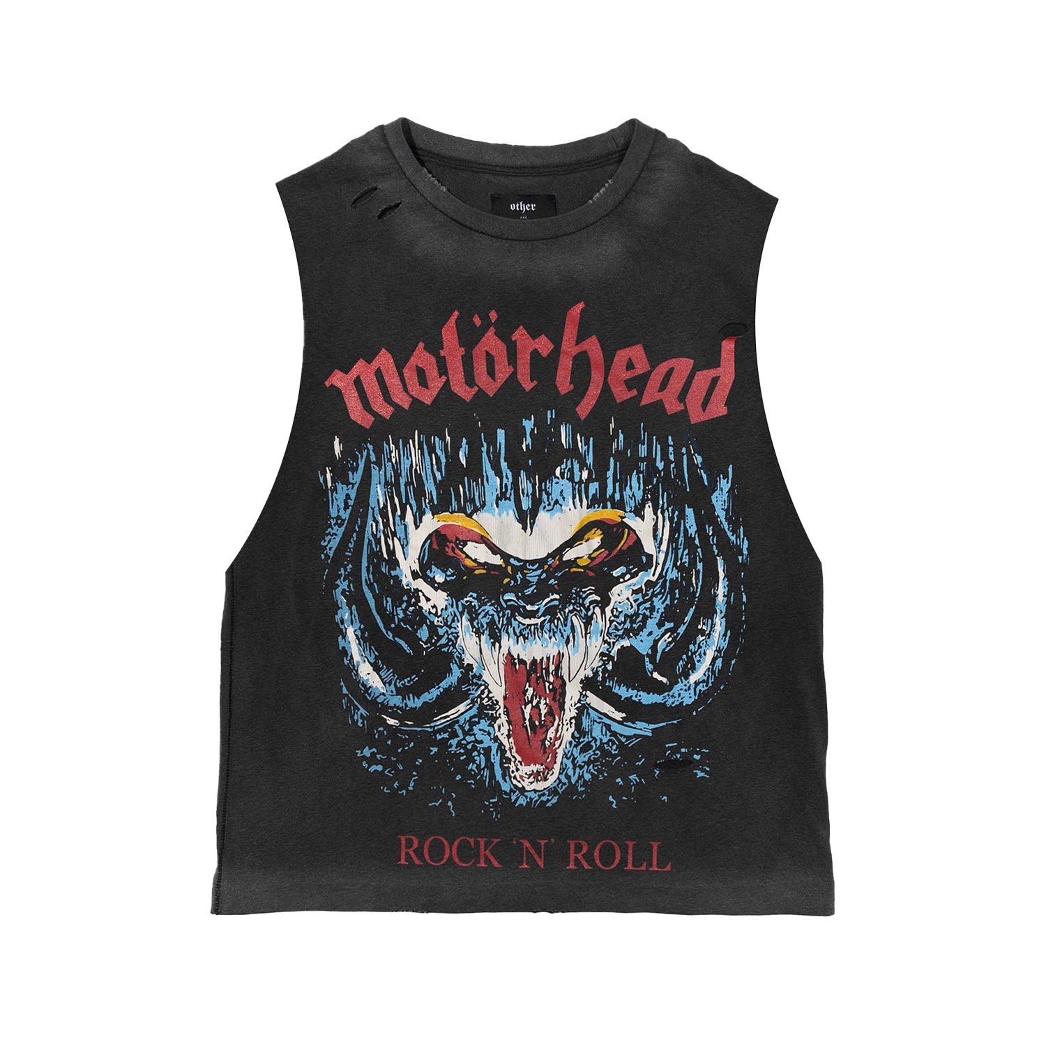 Women’s Motorhead - Rock N Roll - Vintage Band Vest - Heavy Relic Black Extra Small OTHER UK