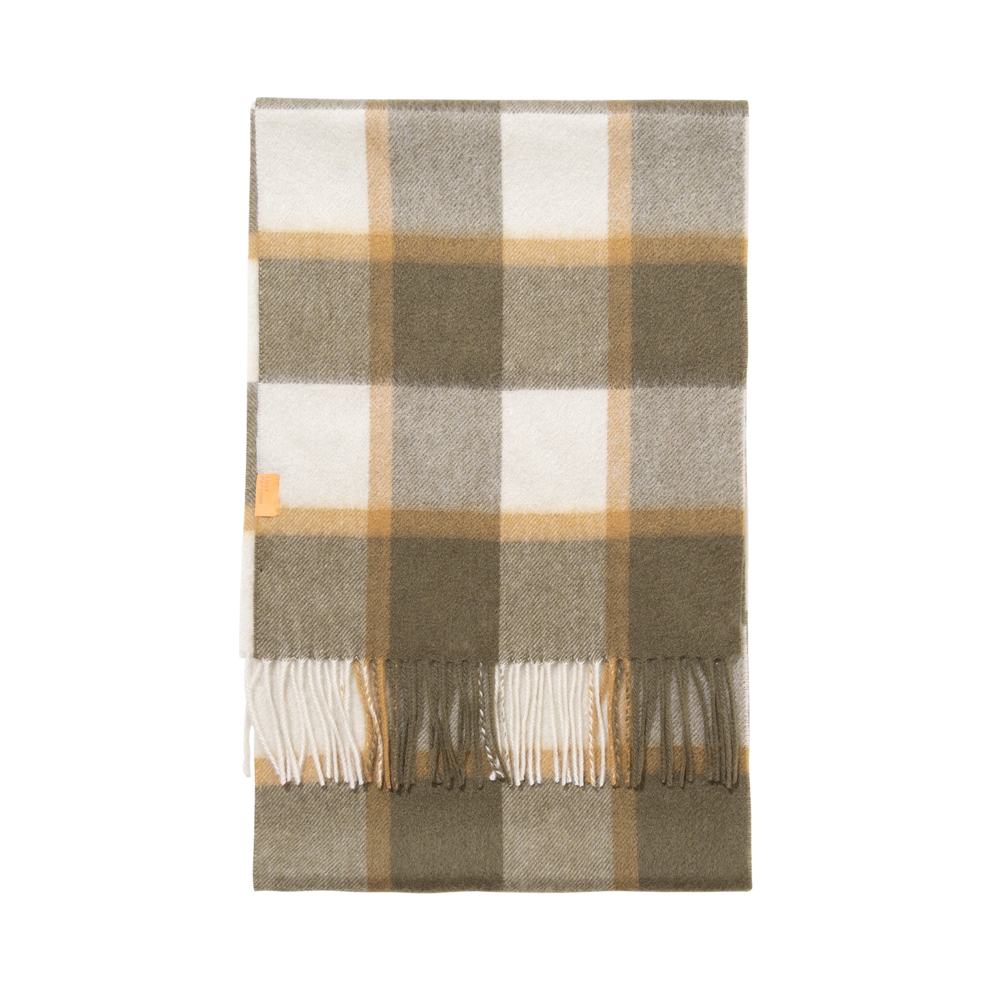 Women’s Green "Plaid" Cashmere Scarf - Matcha Lost Pattern Nyc