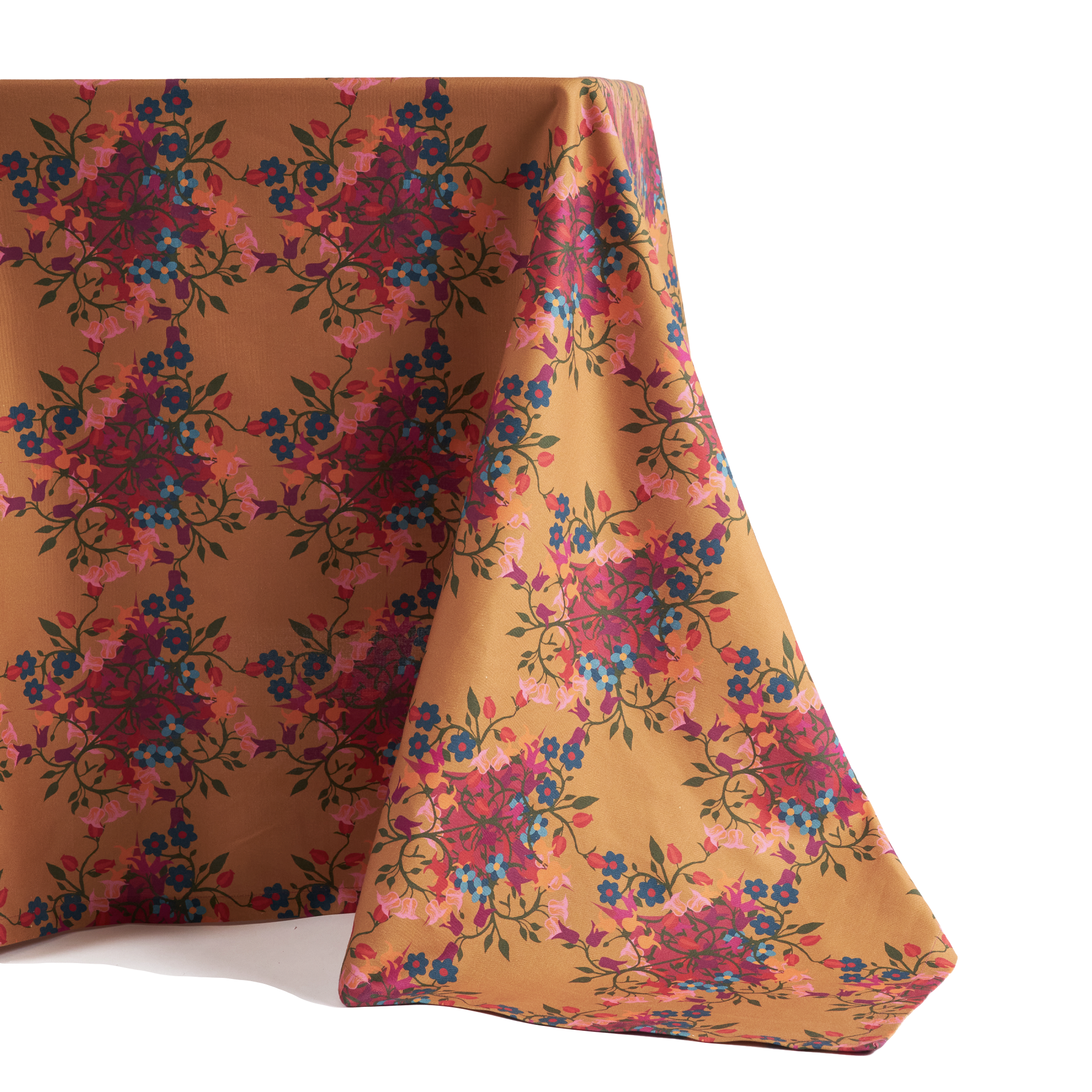 Yellow / Orange / Red Tablecloth In Blumen Orange - Large Sophie Williamson Design