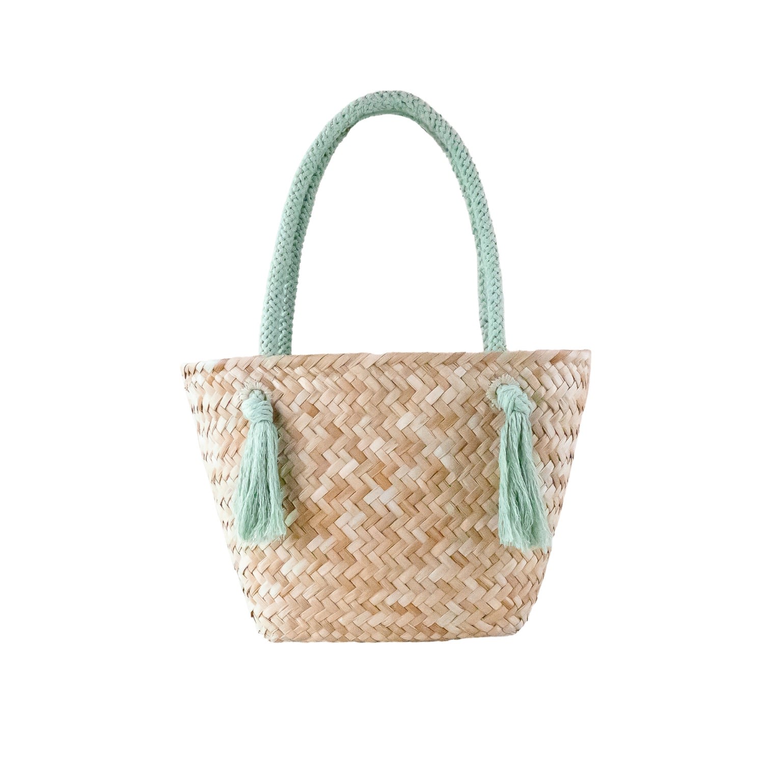 Women’s Green Sage Large Classic Tote Bag With Braided Handles Likh