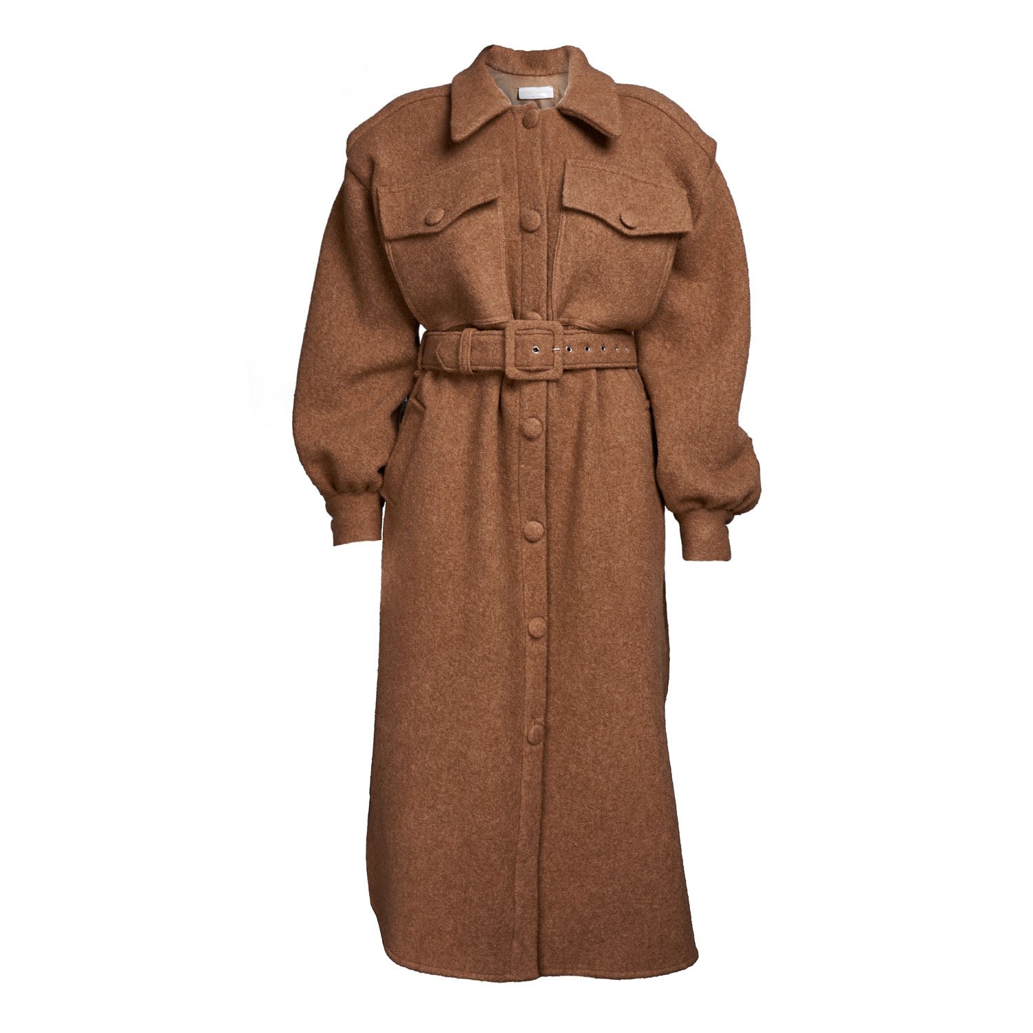 Women’s Brown Oversize Coat In Virgin Wool Medium Sofia Tsereteli