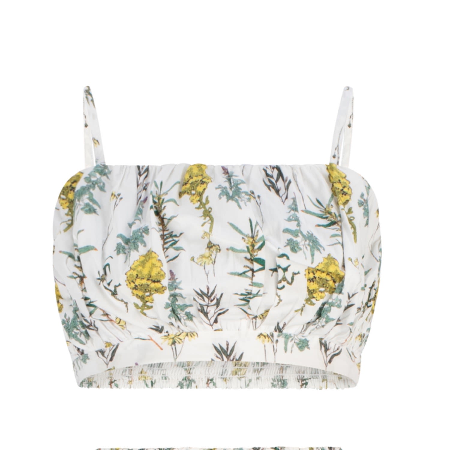 Women’s Delilah Crop Top White Floral One Size Goldie Hour