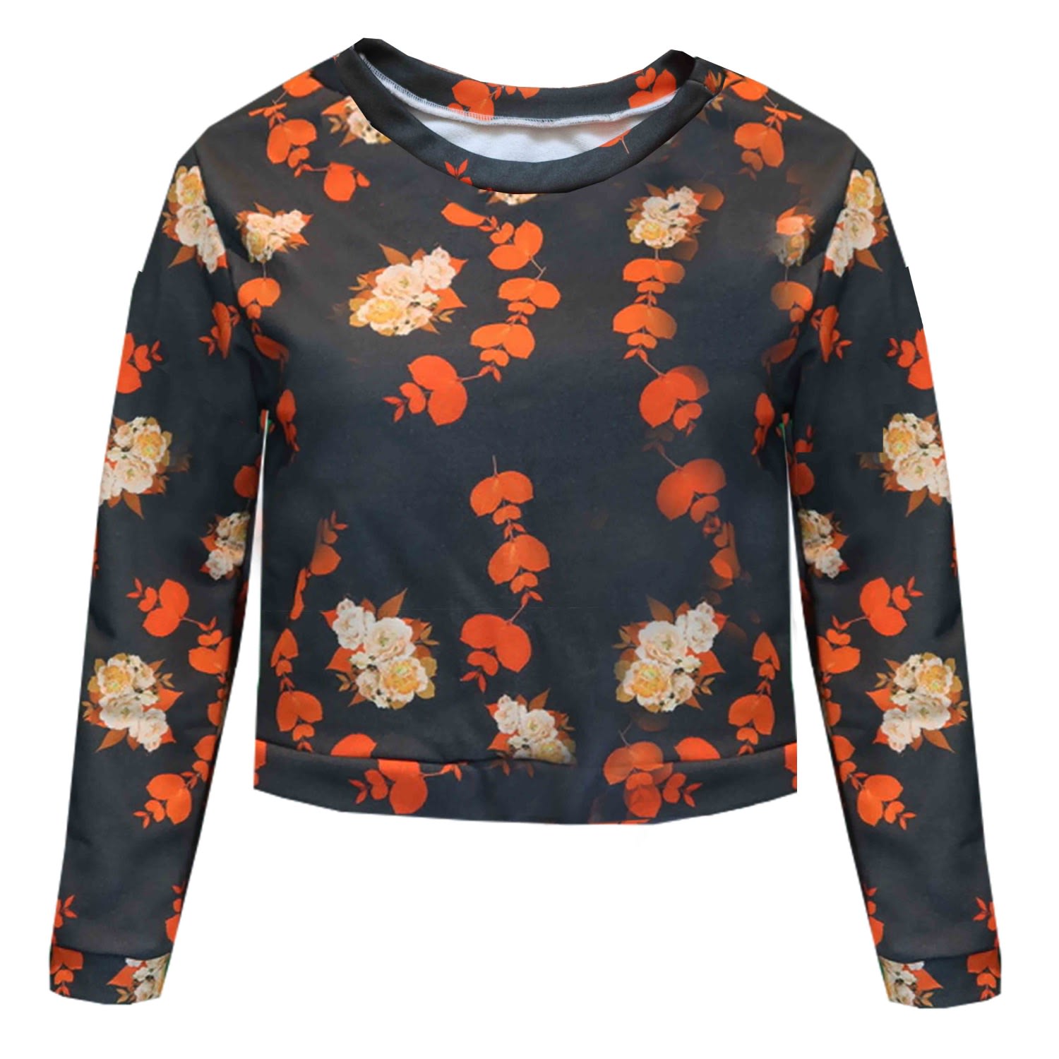 Women’s Floral Crop Sweatshirt Large Sophie Cameron Davies