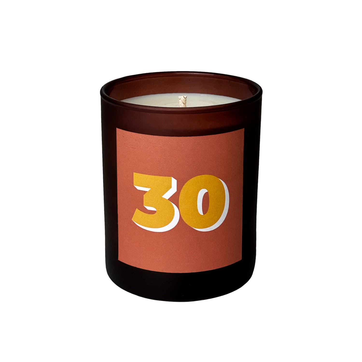 Yellow / Orange Number Candle 30 - Luna Refillable Midi Milestone Candle Little Karma Co. Ltd