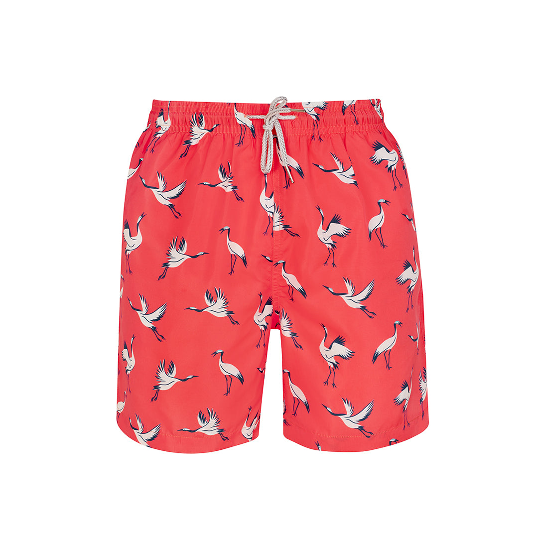 Men’s Pink / Purple Coral Crane - Pink & Purple Small Robert & Son Beachwear Ltd