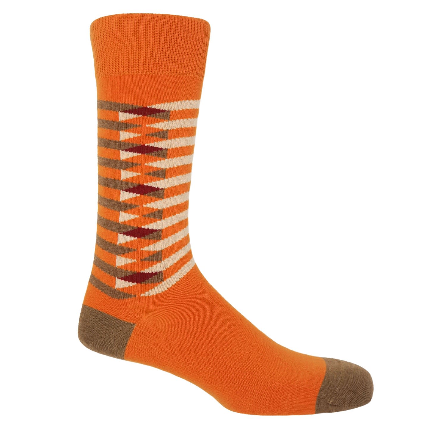 Yellow / Orange Orange Symmetry Organic Men’s Socks One Size Peper Harow - Made in England