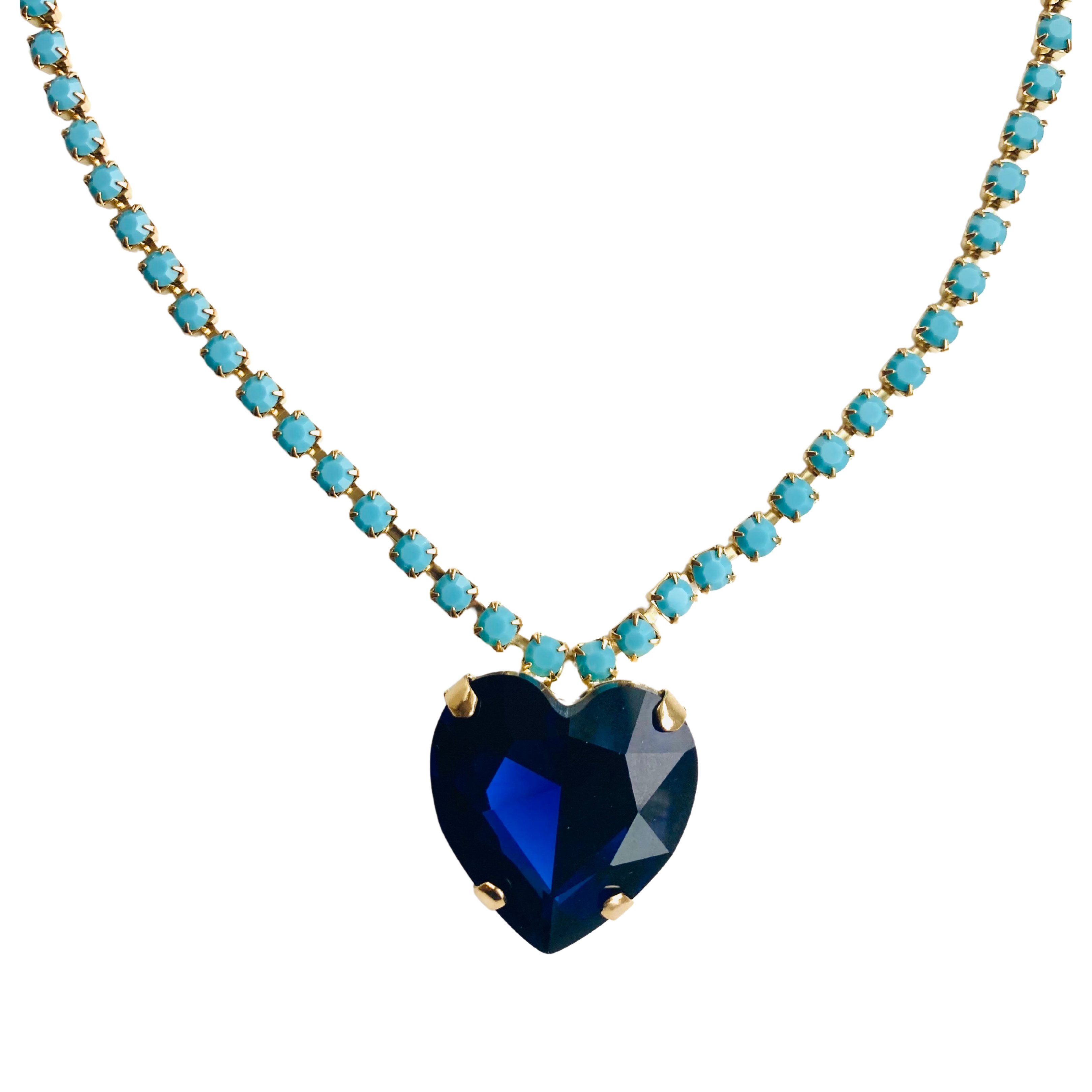 Women’s Blue Heart Of The Ocean Necklace Navy The Pink Reef