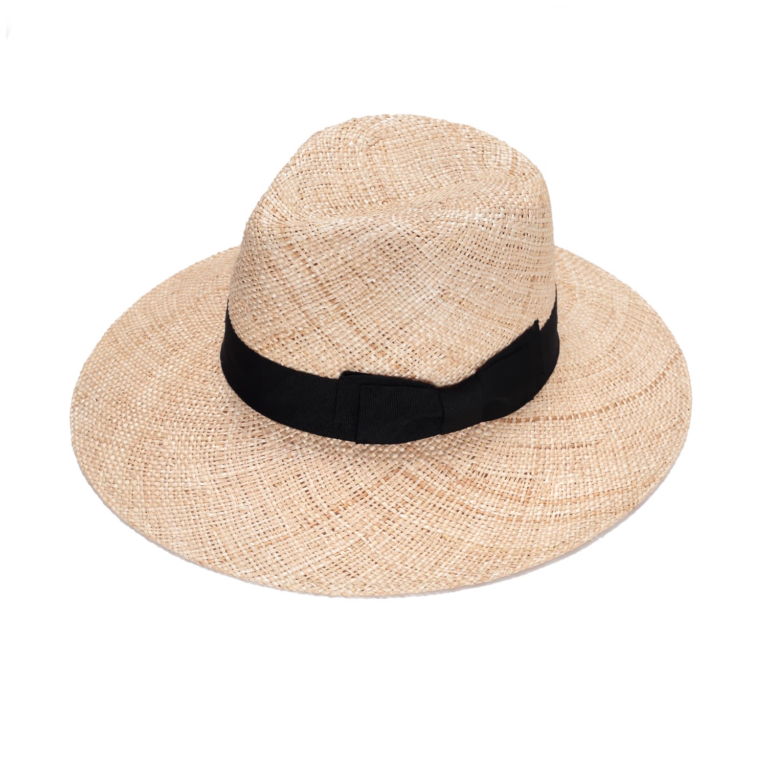 Women’s Neutrals Wide Brim Straw Fedora Hat Small Justine Hats