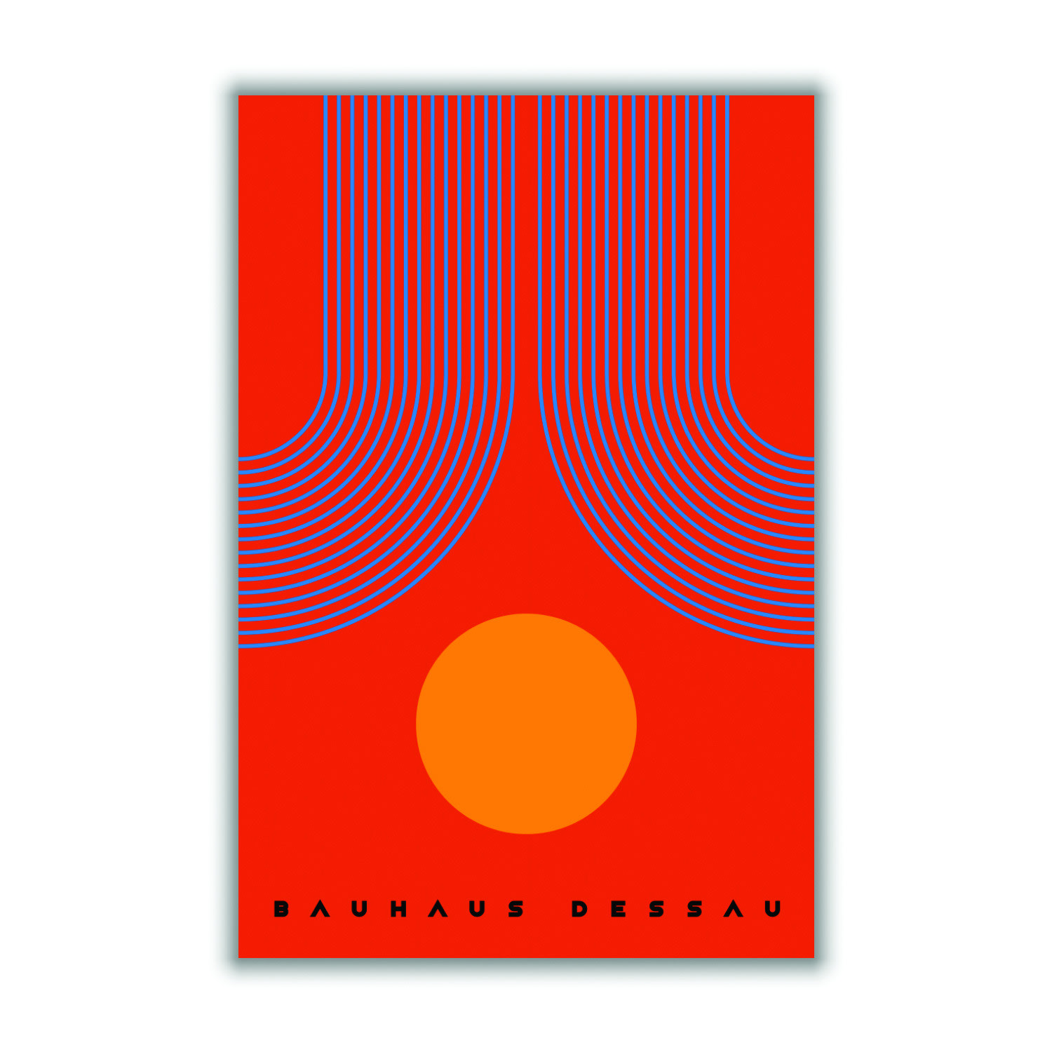 Red Bauhaus Design Iiiii A3 297 X 420Mm Stanley Print House