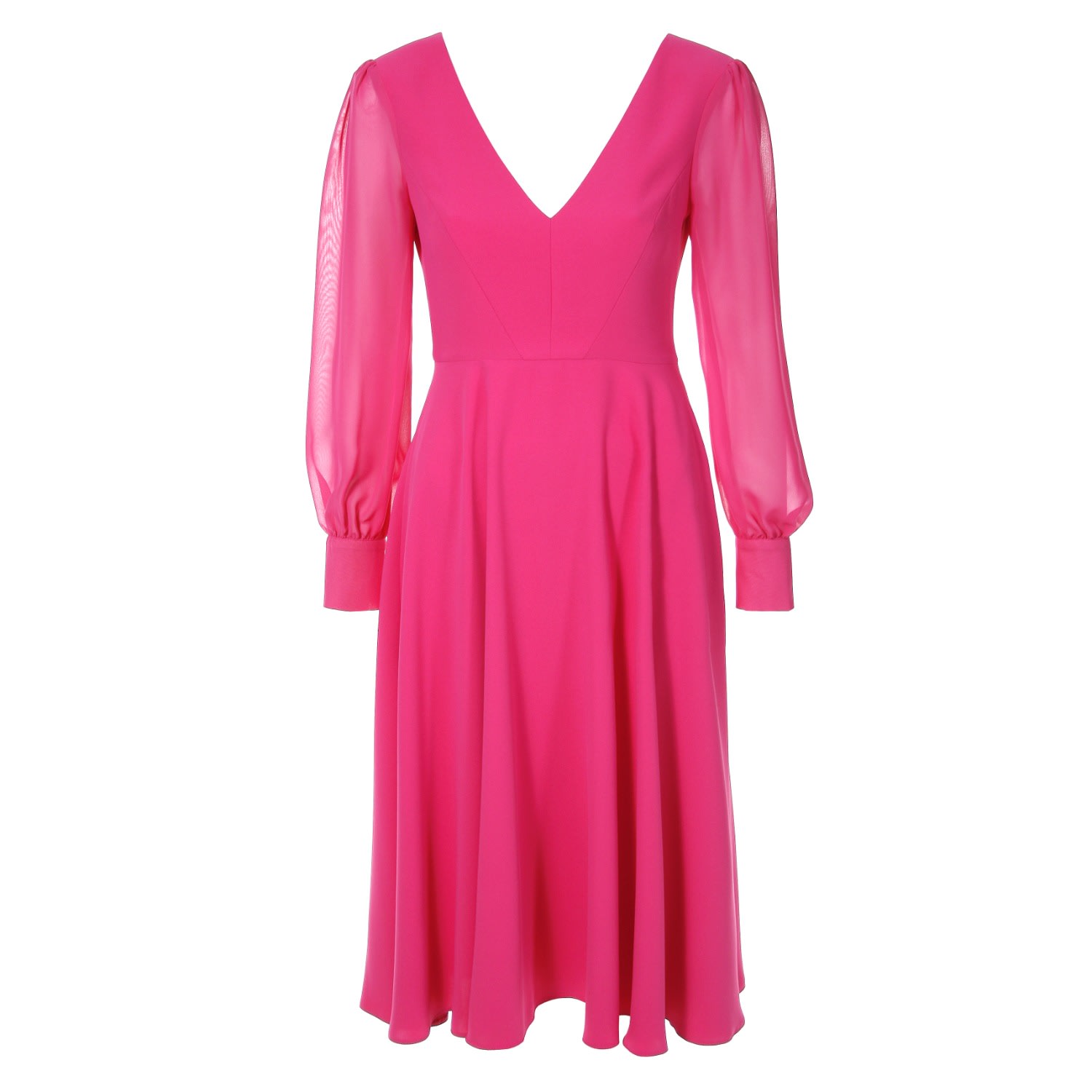 Women’s Pink / Purple Alejandra Hot Pink Midi Cocktail Dress Extra Small Vikiglow