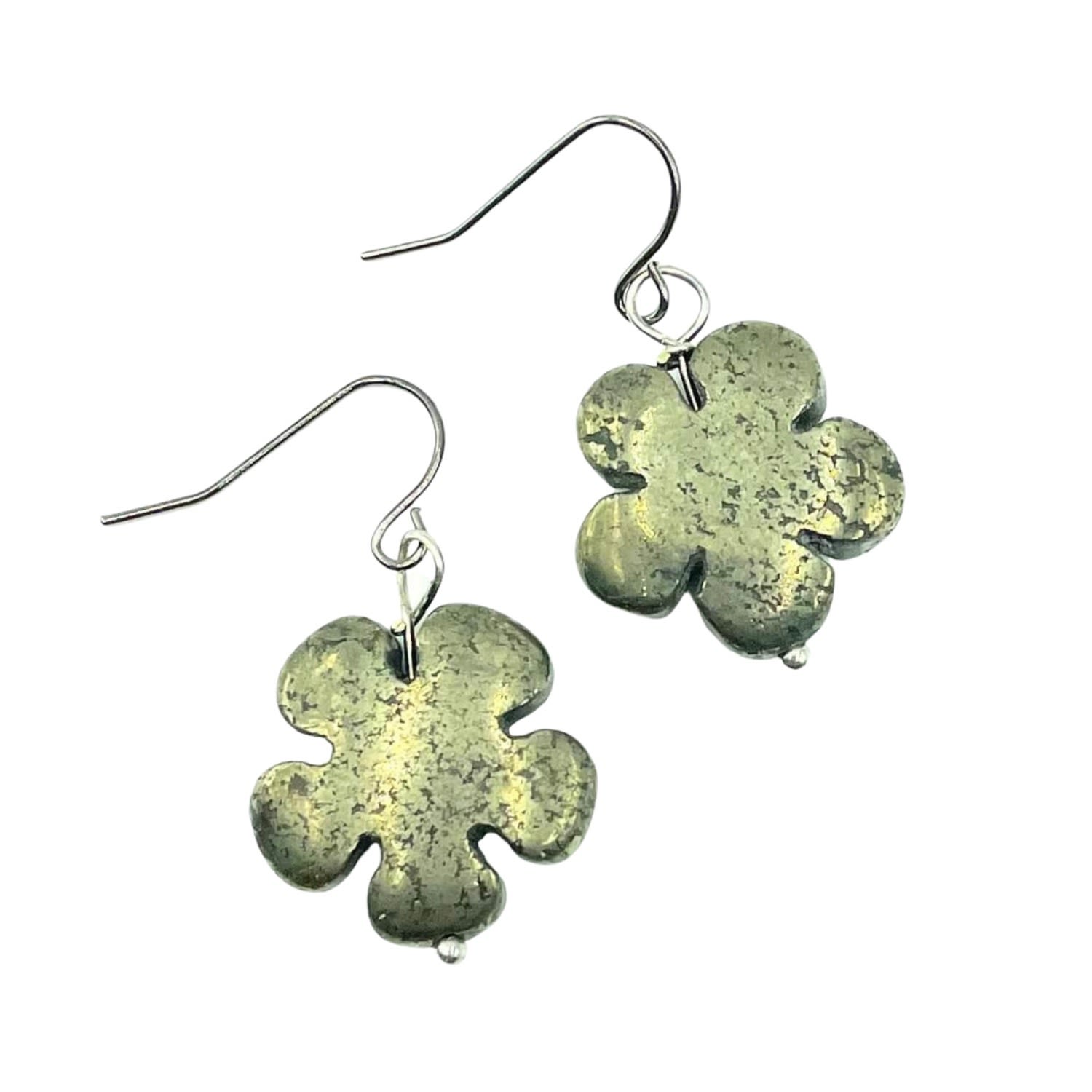 Women’s Silver Dana Pyrite Daisy Earrings Amy Delson Jewelry