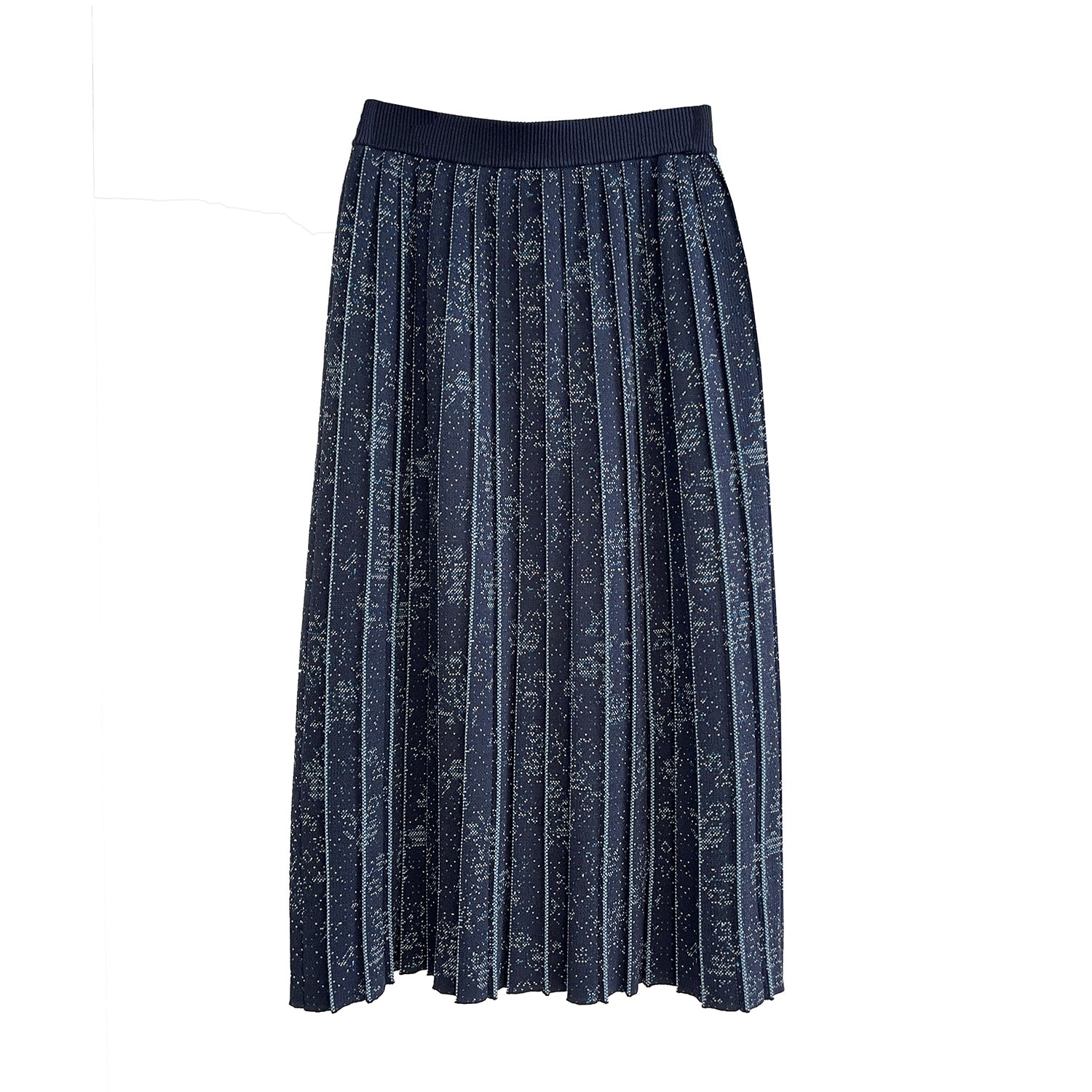 Women’s Blue Yeah! Floral Pleated Knit Skirt One Size Arto.