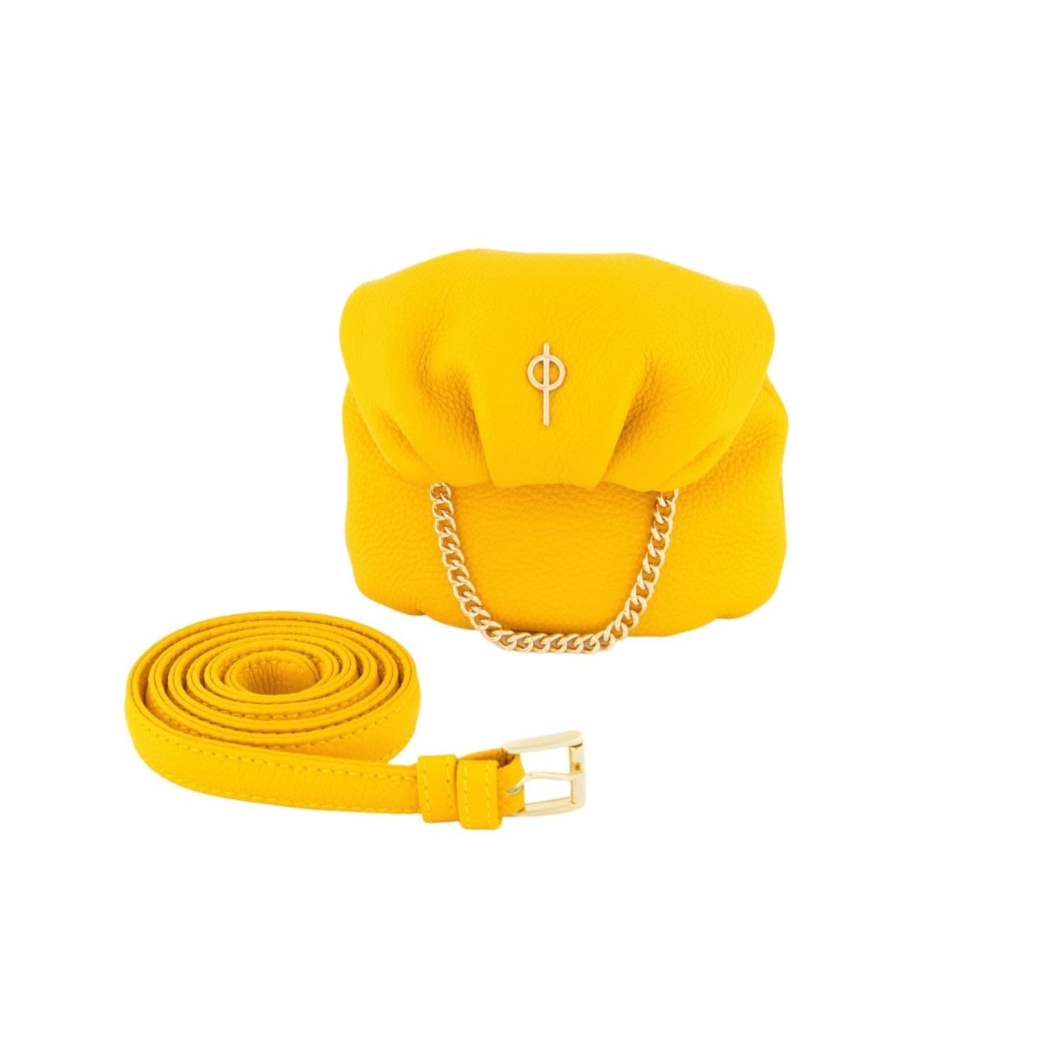 Women’s Tiny Leda Yellow - Leather Belt Bag And Crossbody Otrera
