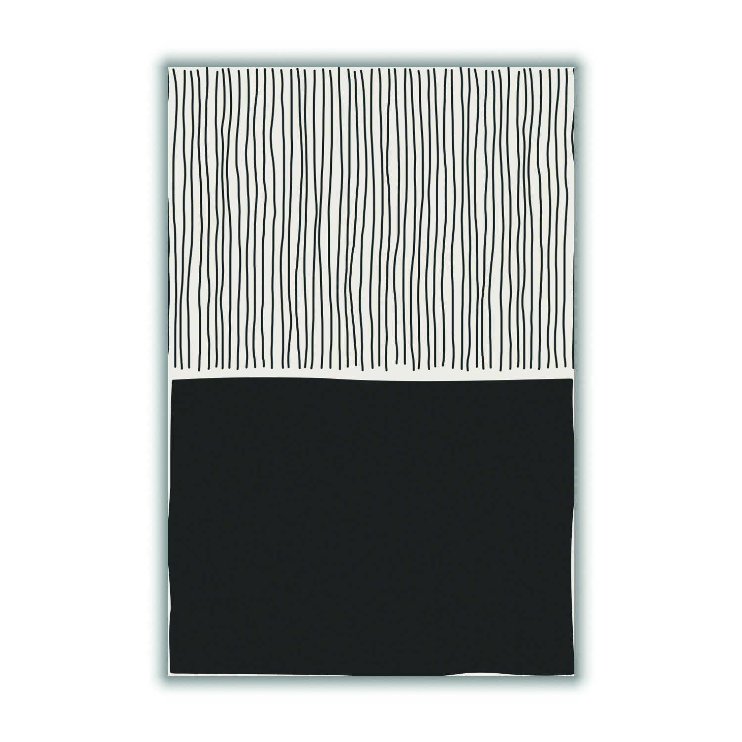 Black Minimal Line Vibes #8 A2 420 X 594Mm Stanley Print House