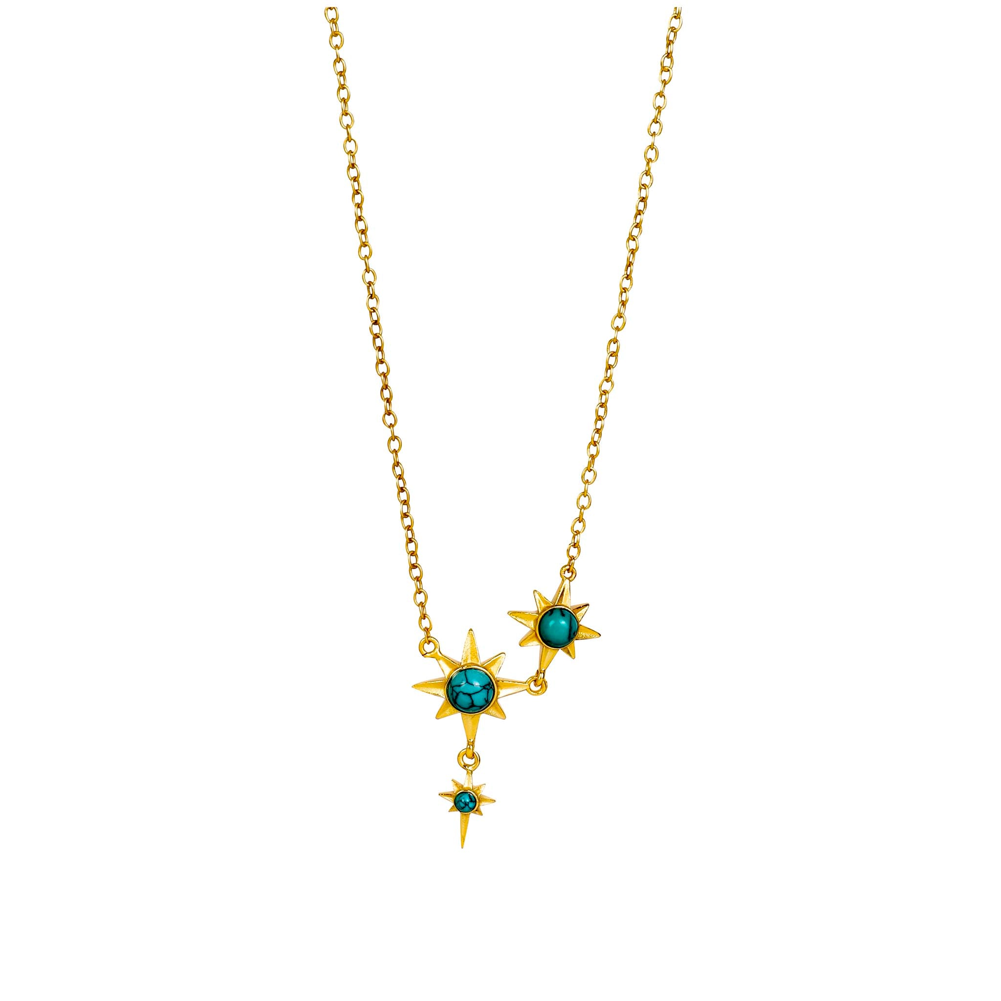 Women’s Gold / Blue Star Gaze North Star Necklace Gold Lila Rasa