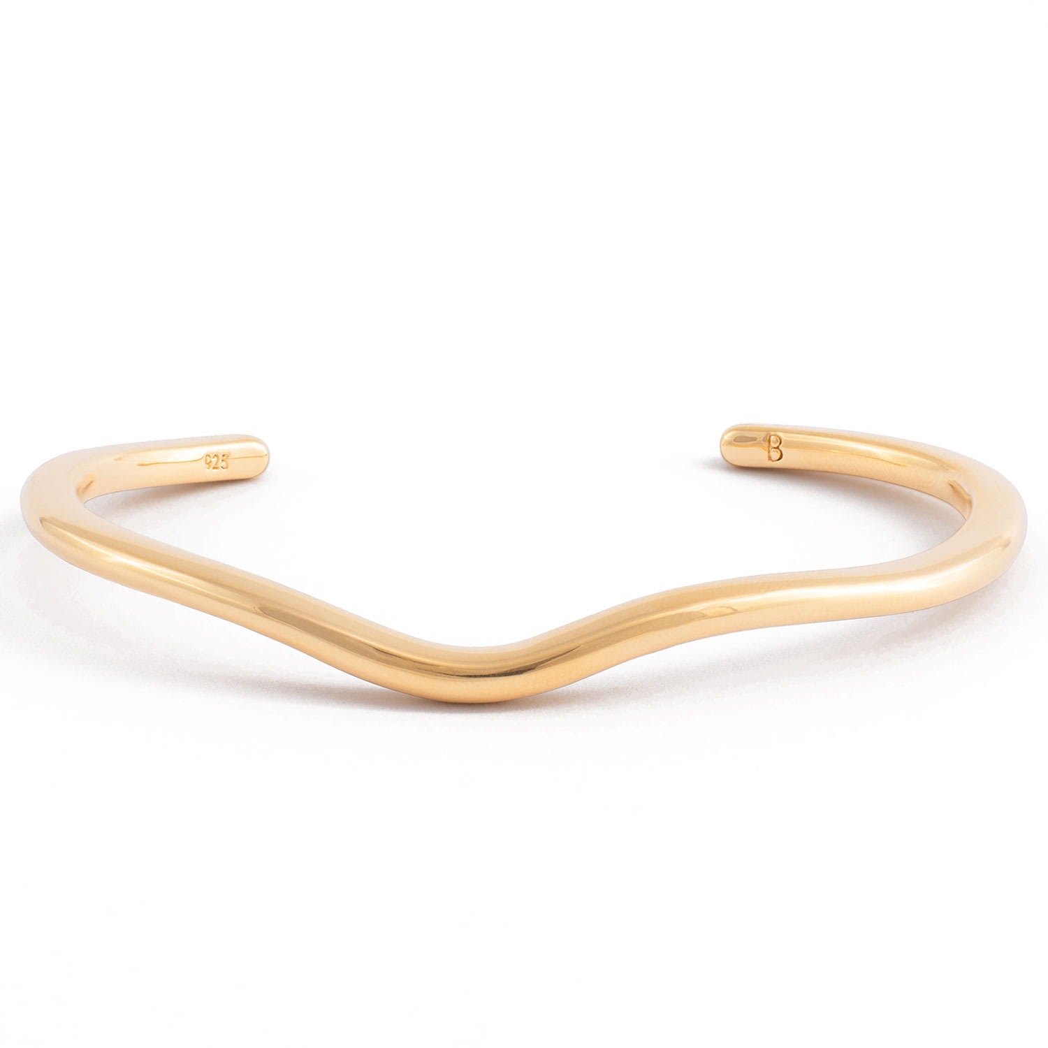 Women’s Gold Organic Sculpt Cuff Bangle Buvy Jewellery