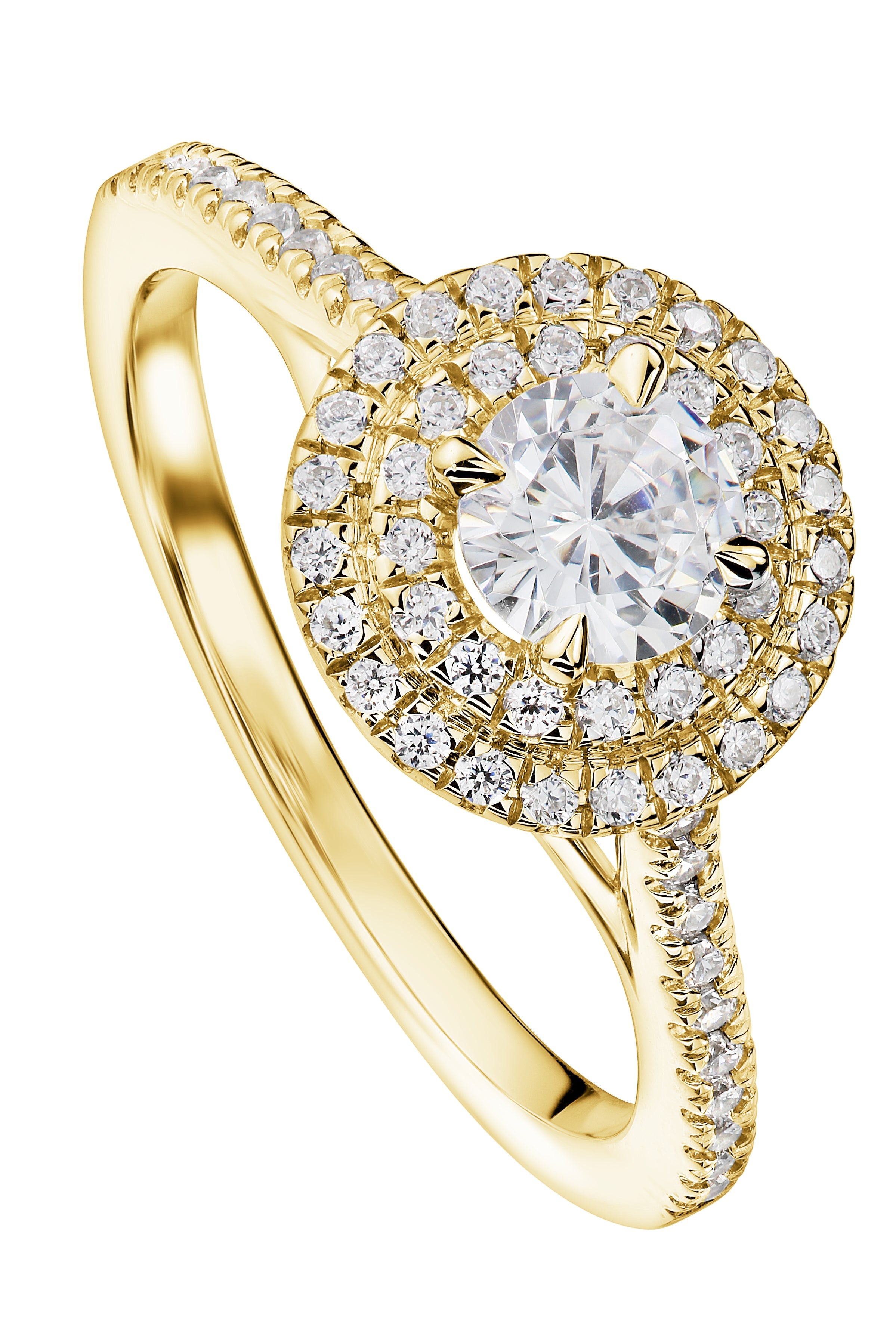 Women’s Sienna Yellow Gold Lab Grown Diamond Ring Created Brilliance