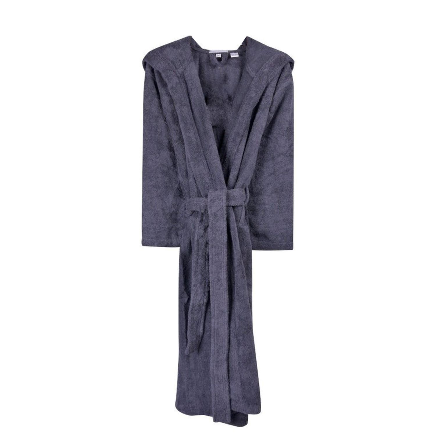 Women’s Hooded Dressing Gown - Nua Dark Grey Large Bown of London