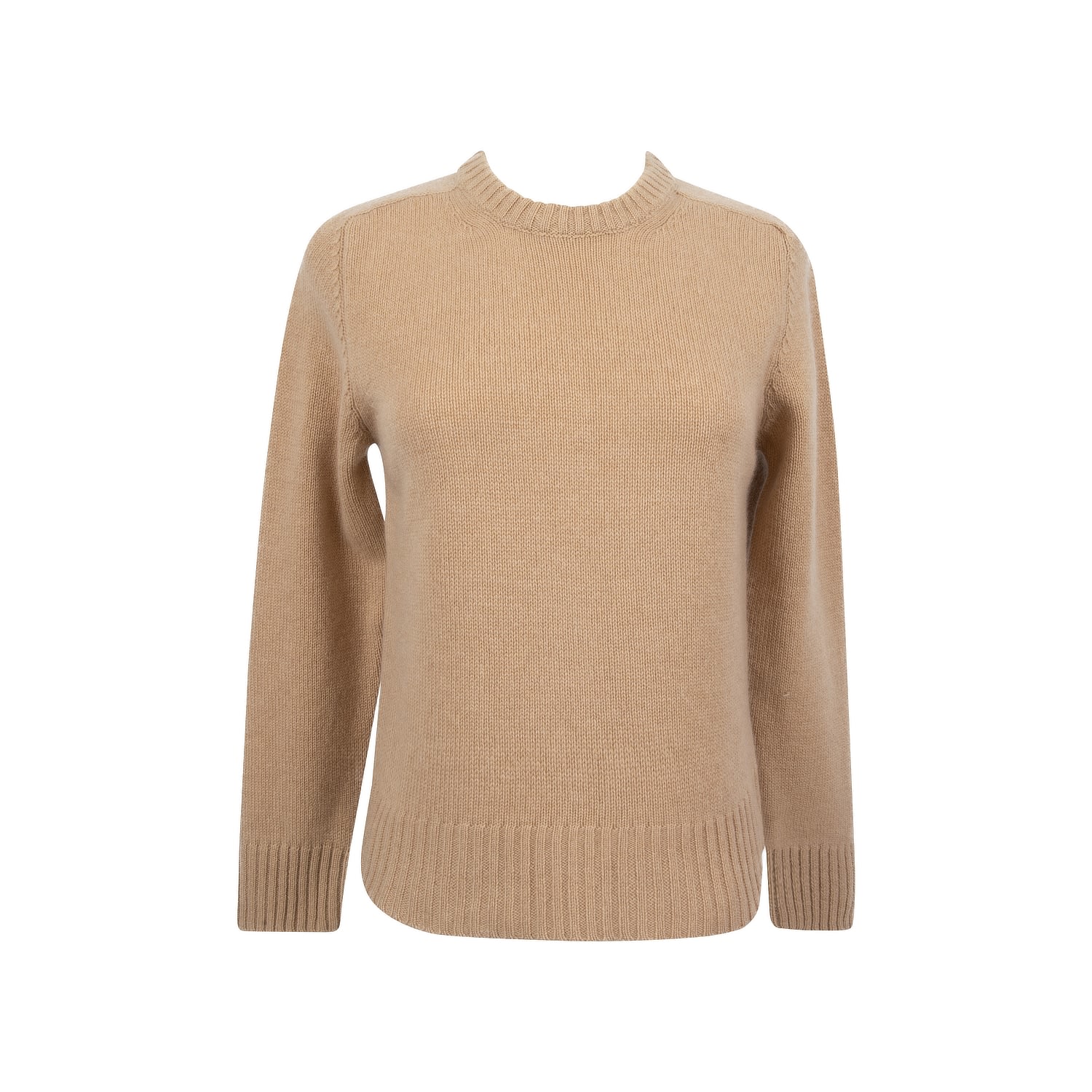 Women’s Neutrals Cashmere Crew Neck Sweater In Beige Extra Small Caz Studio