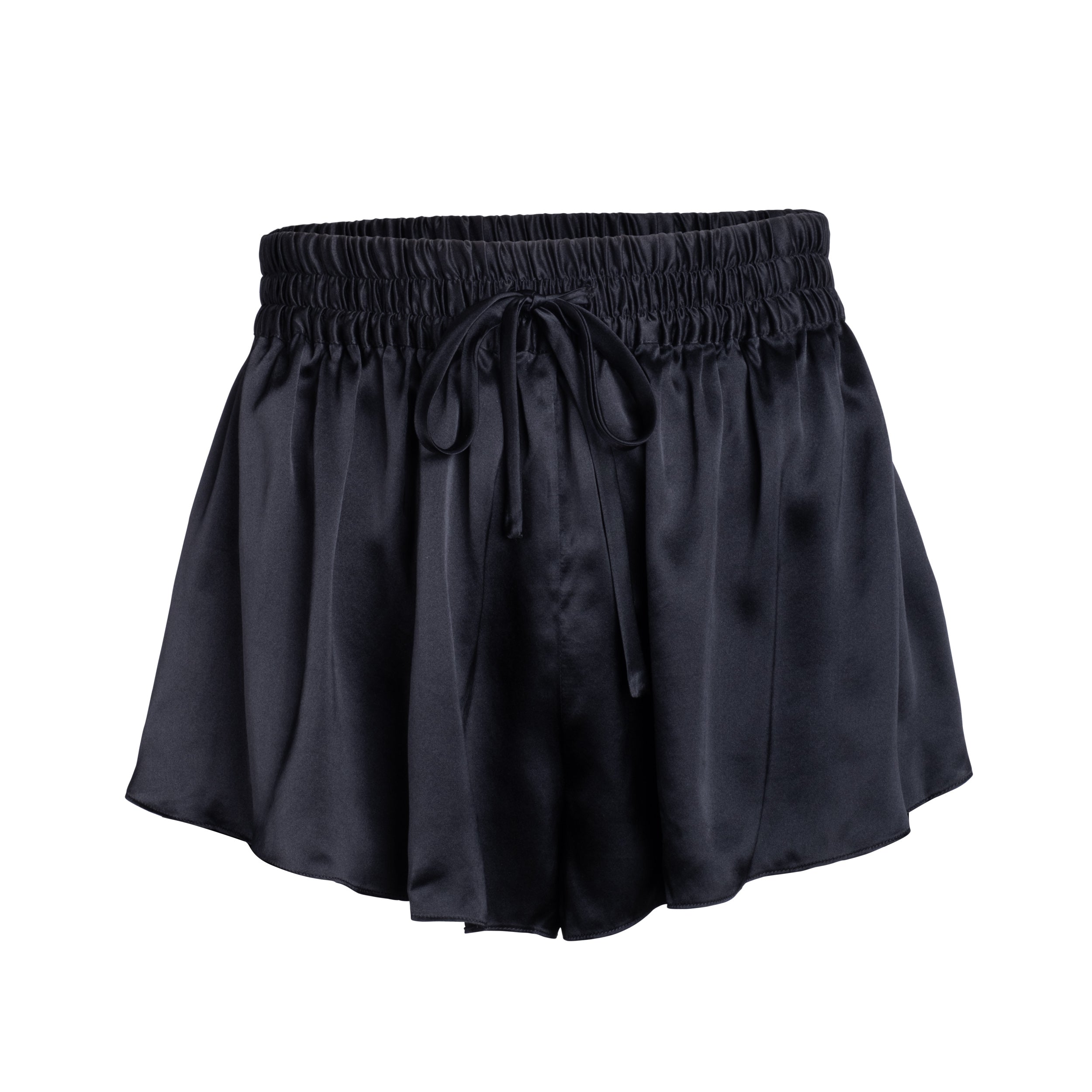Women’s Black Silk Short In Noire XXL Je Mérite
