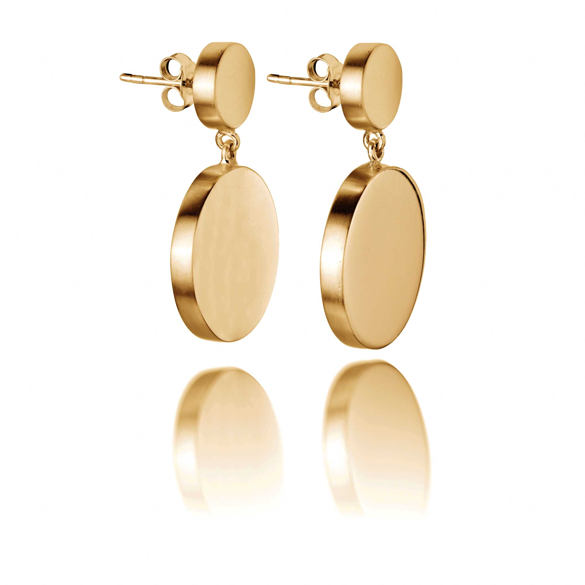 Women’s Double Disc Earrings Gold Sophie Anna