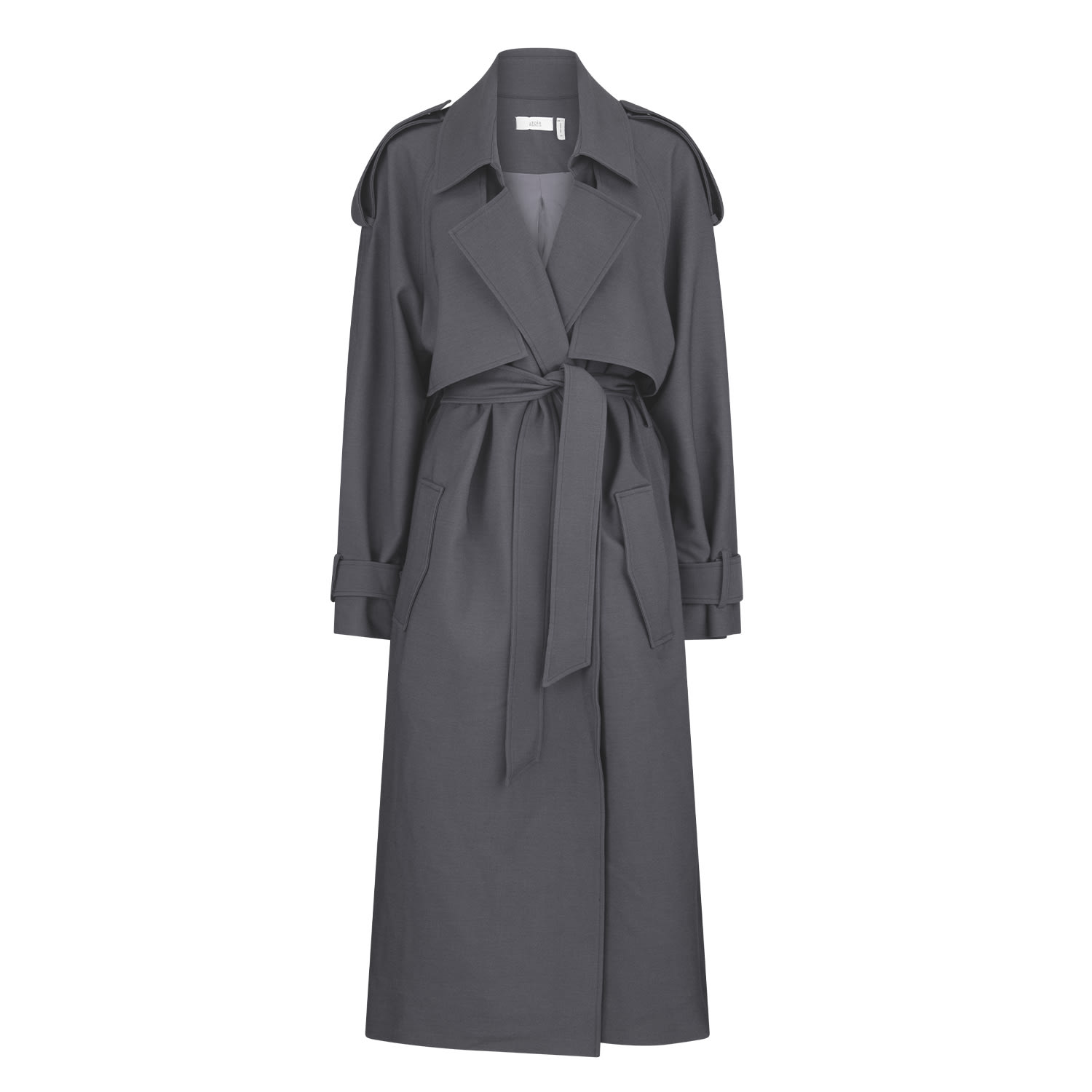 Women’s Grey The Trench Coat - Stone Large Atoir