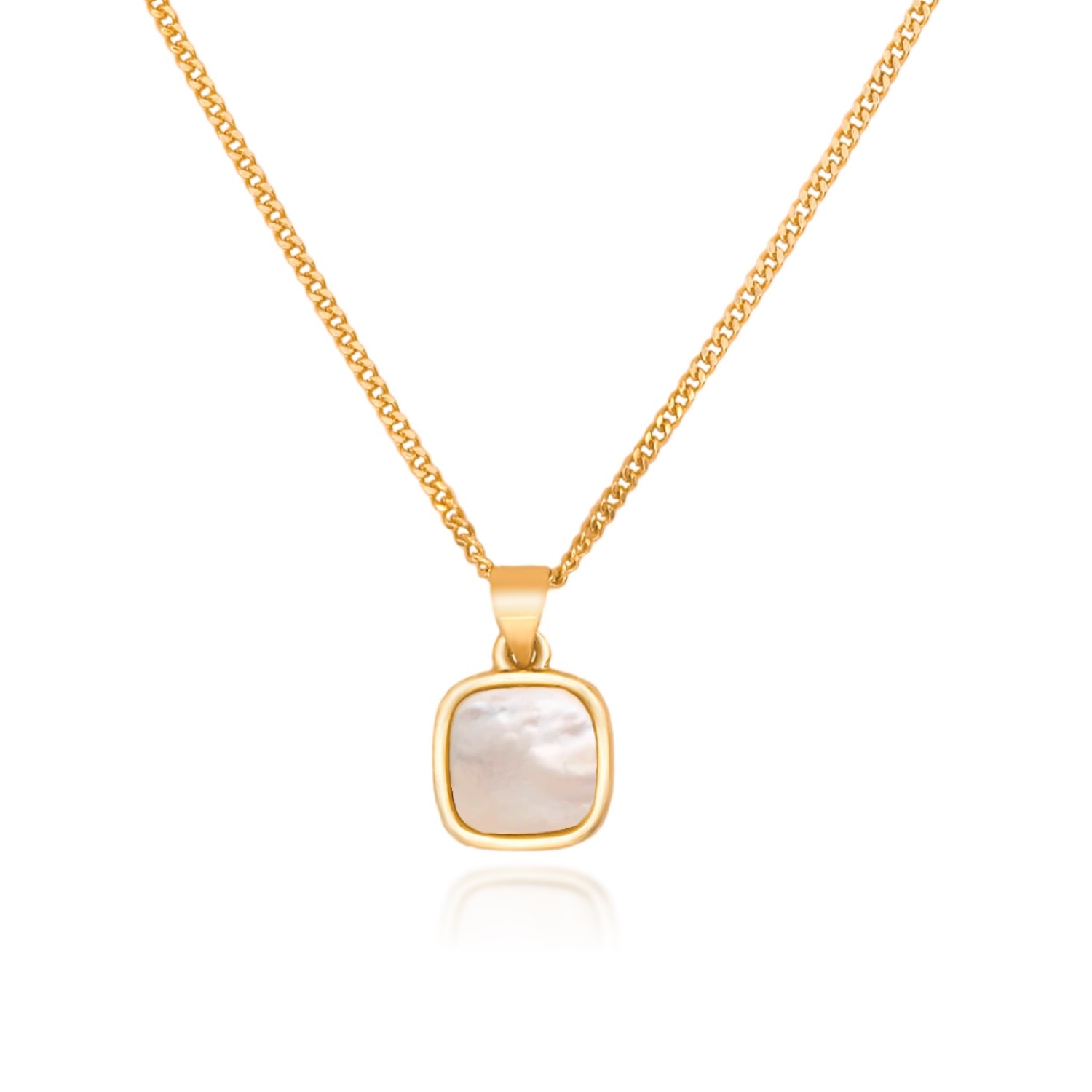 Women’s Emma Gold Filled & Mother Of Pearl Pendant Necklace Midori Jewelry Co.