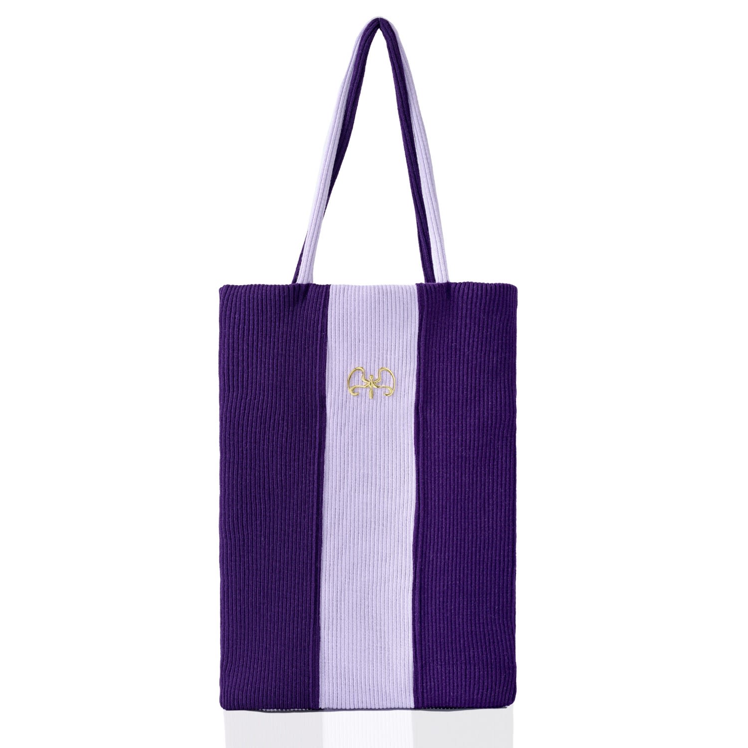 Women’s Pink / Purple Forager - Rib Knit Tote Bag Purple Lilac Kargede