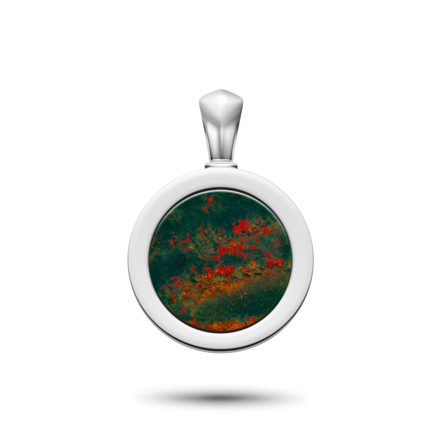 Men’s Green / Red / Silver Genesis Bloodstone Amulet Rahul Patel Collection