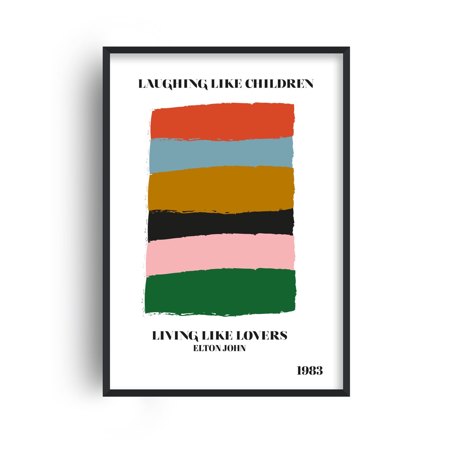 Laughing Like Children Living Like Lovers Elton John Inspired Abstract Giclée Art Print A2 Fanclub