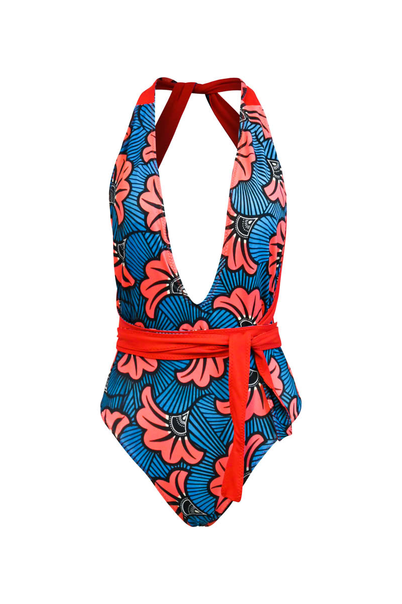Women’s Blue / Red Nailah Reversi One Piece Swimsuit Blue And Red Rolls Royce Extra Small Oliveankara