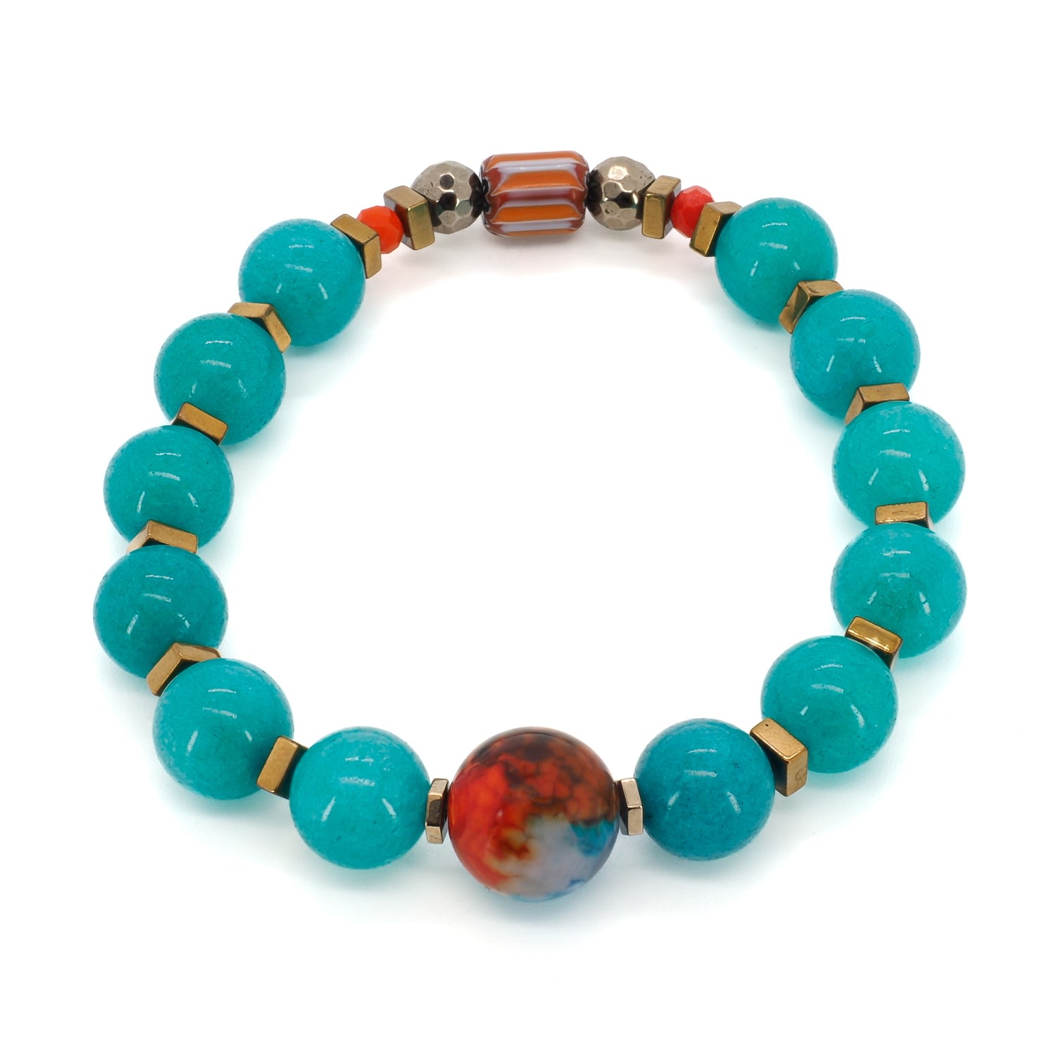 Women’s Green / Red Amazonite Hope Bracelet Ebru Jewelry