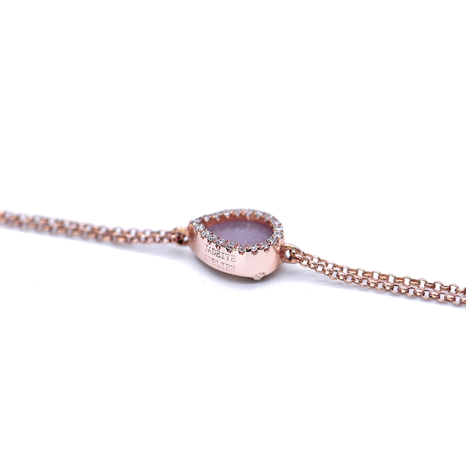 Women’s Rose Gold Aqua Bracelet In Lavender Jade Jadeite Atelier