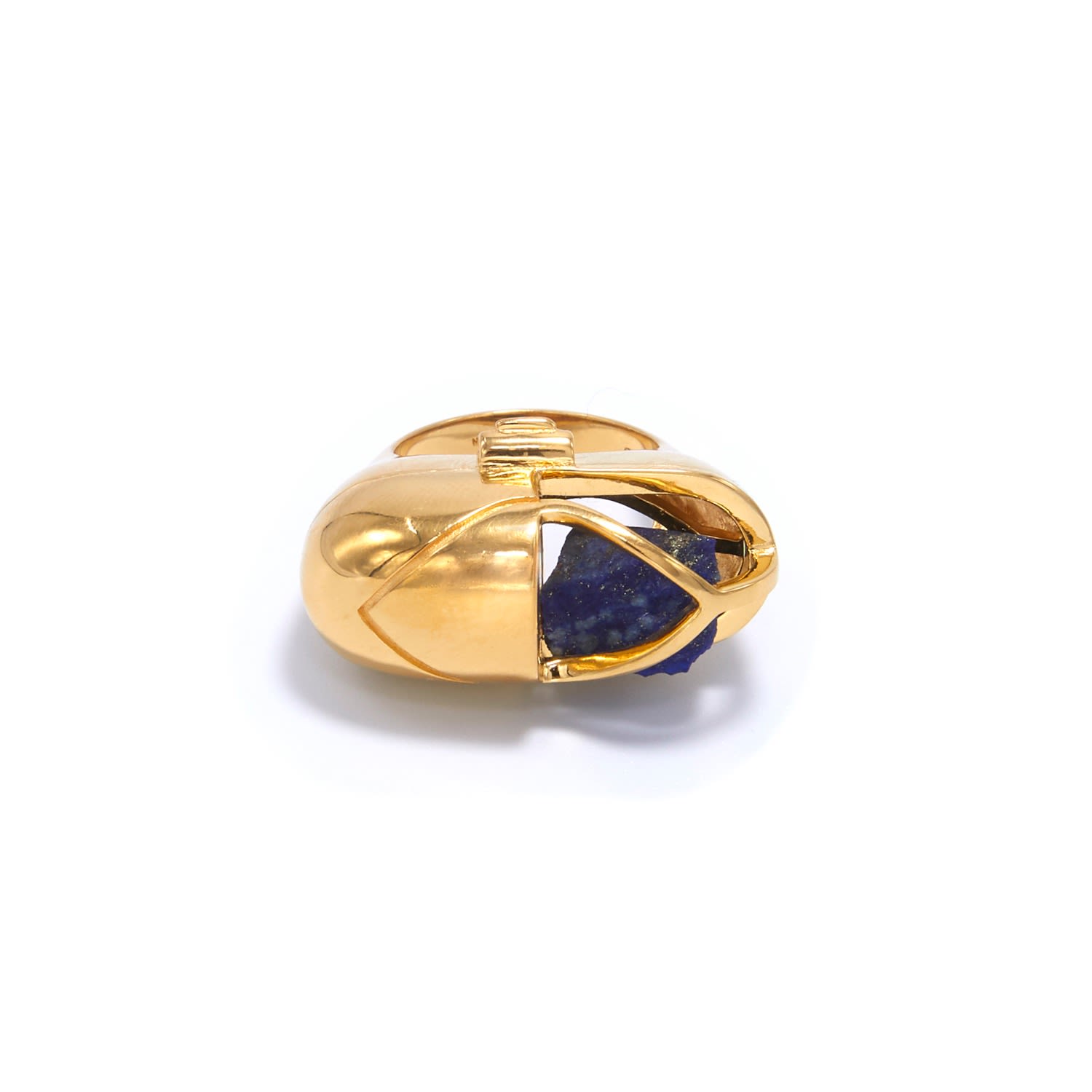 Women’s Blue Capsule Crystal Ring- Vermeil - Lapis Lazuli Capsule Eleven