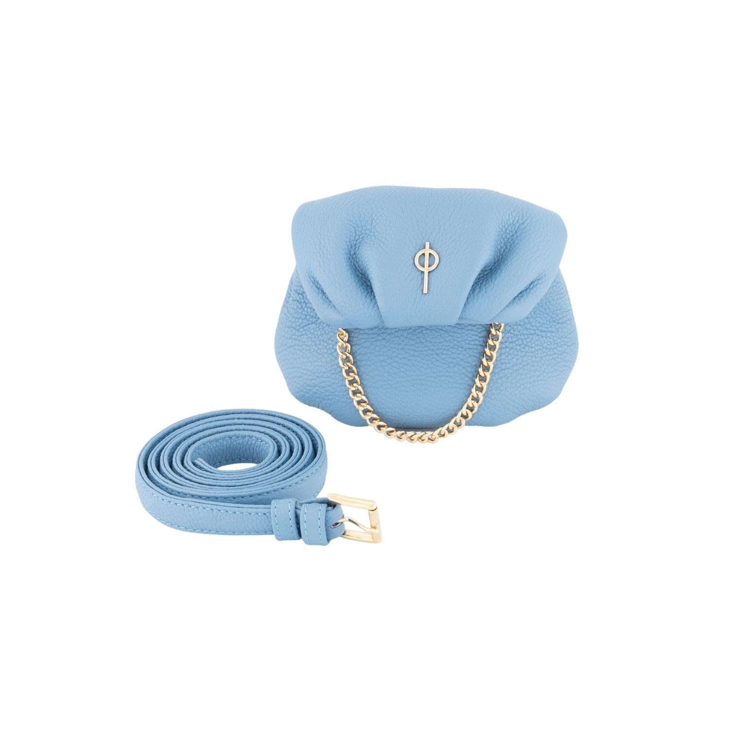 Women’s Tiny Leda Blue - Leather Belt Bag And Crossbody Otrera