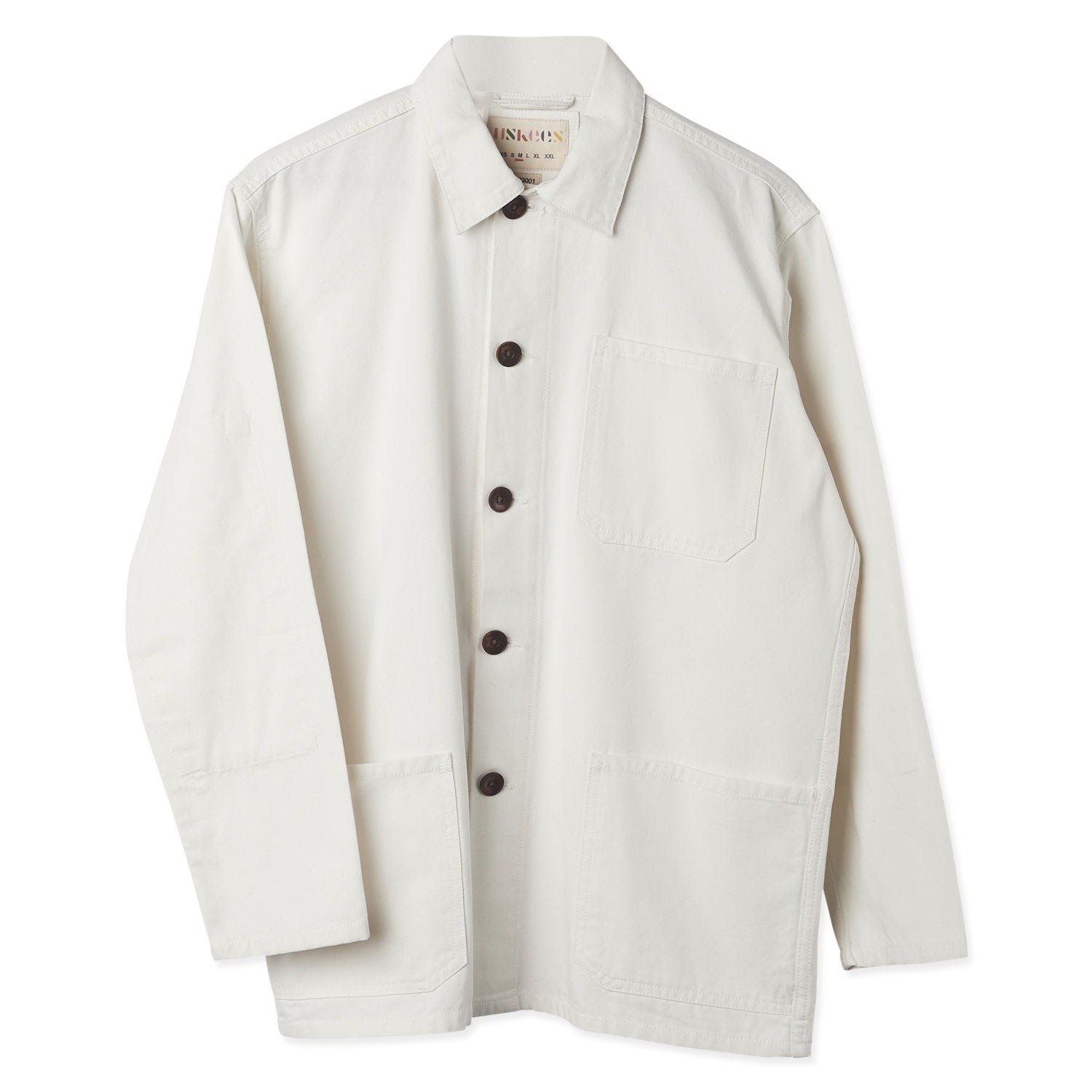 Men’s Neutrals The 3001 Buttoned Overshirt - Cream Large Uskees