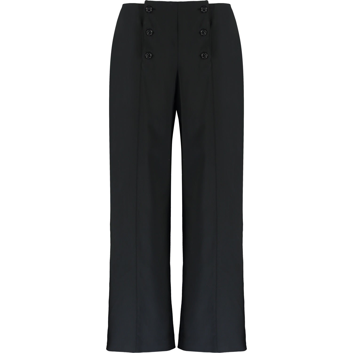 Women’s Black Organic Wool Sailor Style Trousers Extra Small I’mdividual