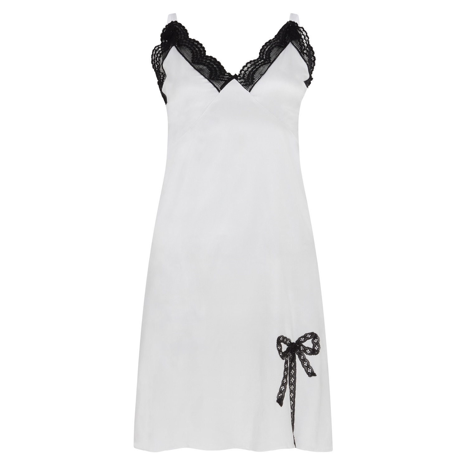 Women’s White Angle Baby Bow Slip Dress Small Lisa the Label