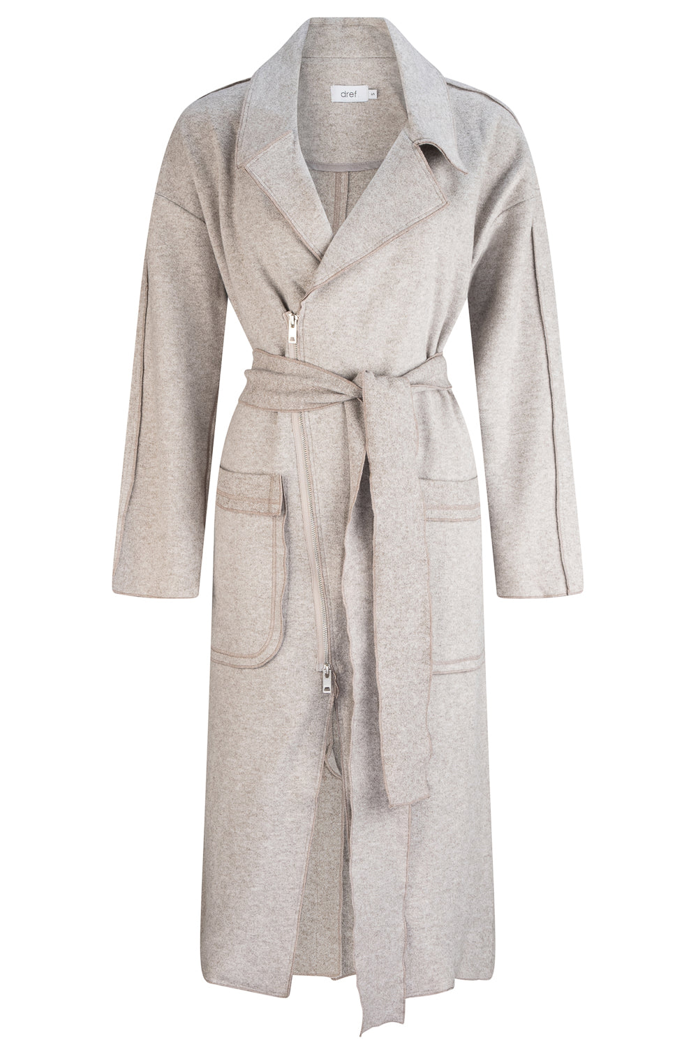 Women’s Neutrals Ionian Belted Felt Coat - Latte Medium Dref by D