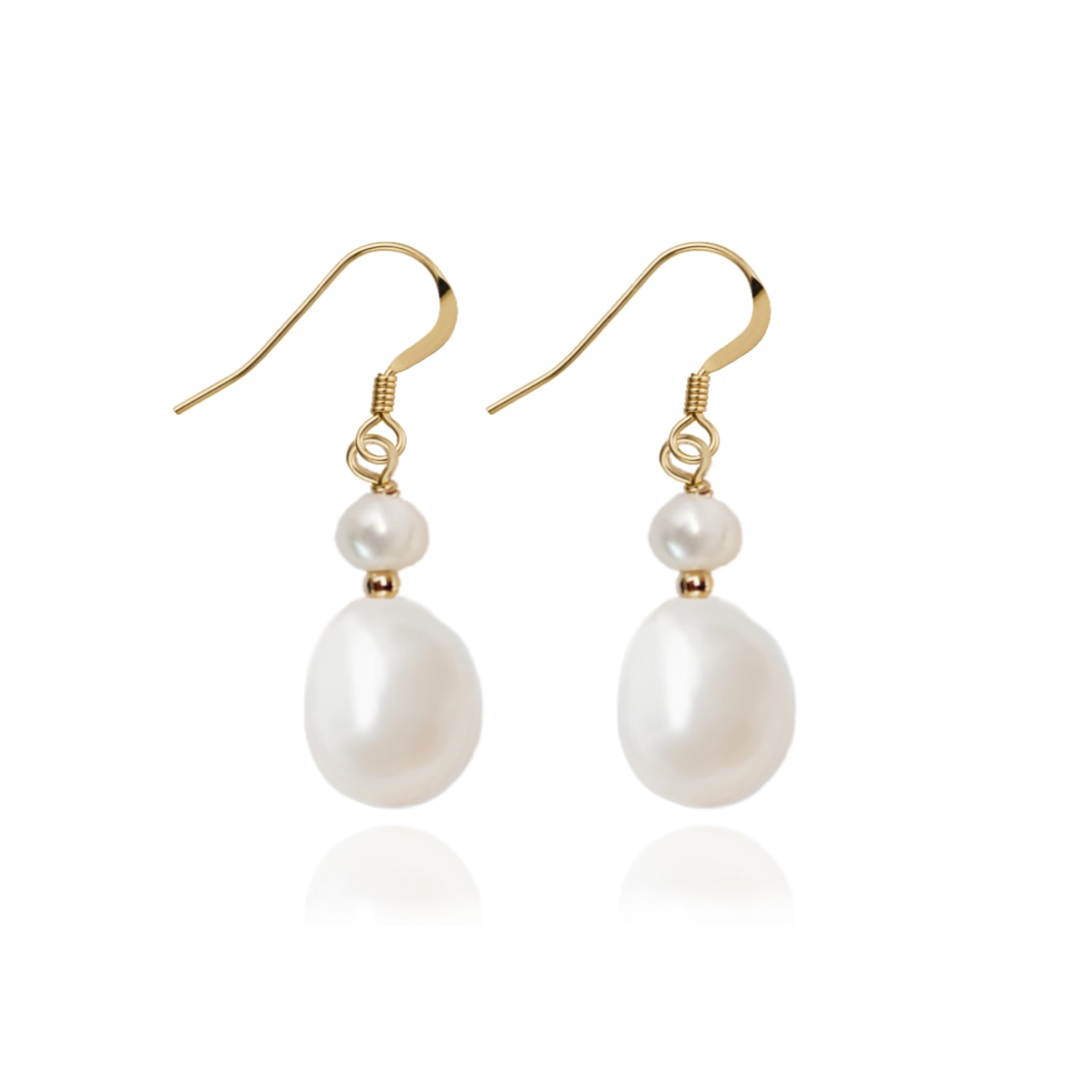 Women’s Freya Gold Filled Pearl Dangle Earrings Midori Jewelry Co.