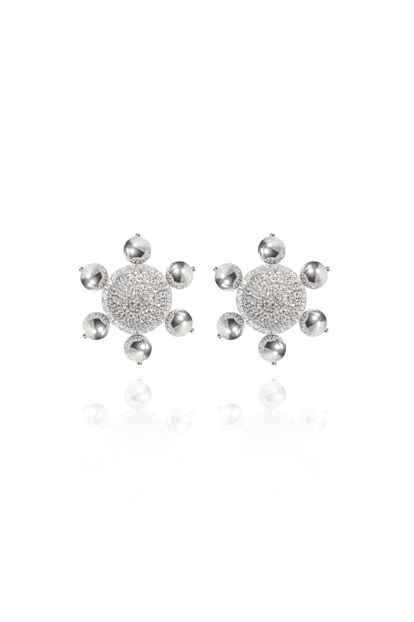 Women’s Jolie Clip-On Earrings In Silver Gloss Saule Label