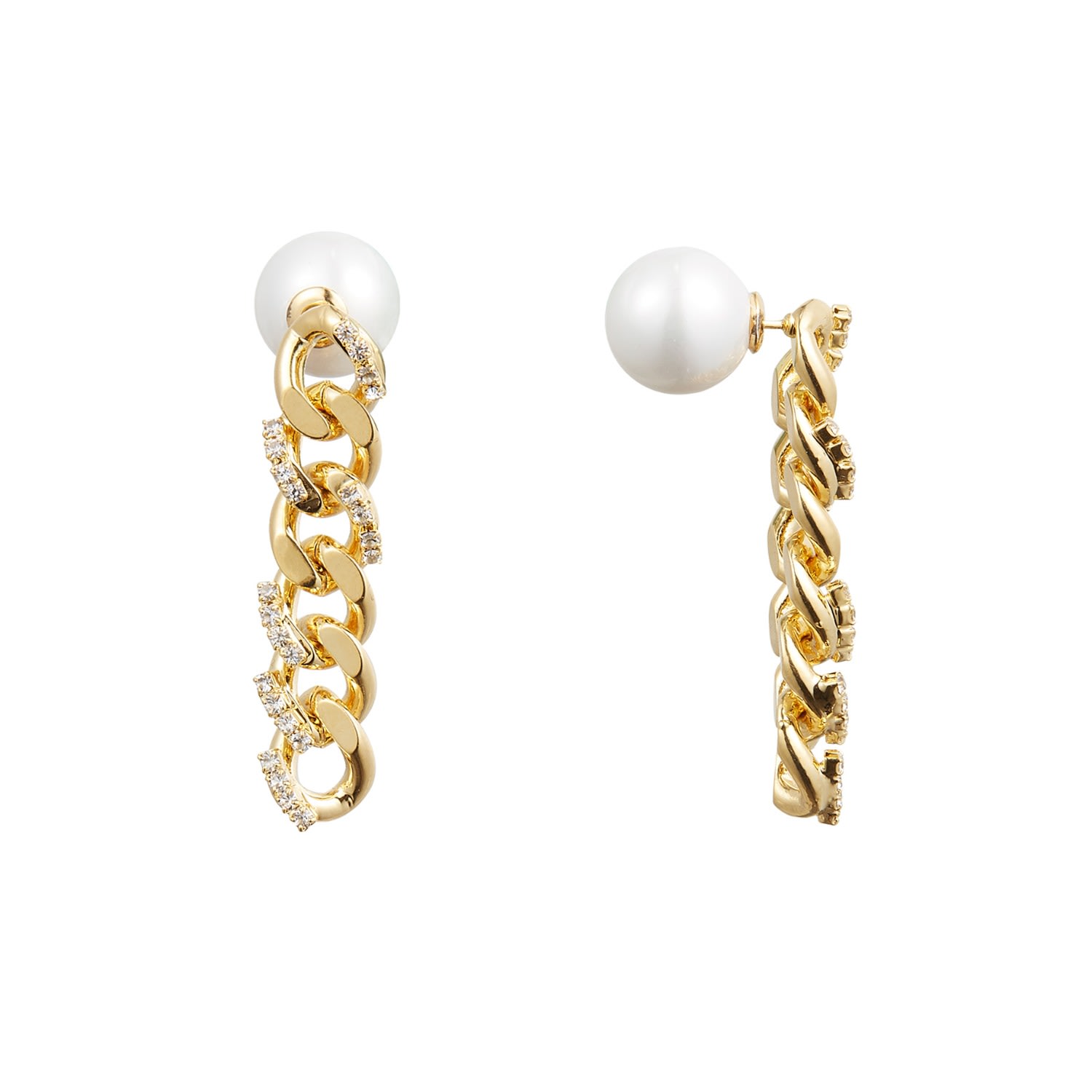 Women’s Rhinestone Gold Chain Earrings Classicharms