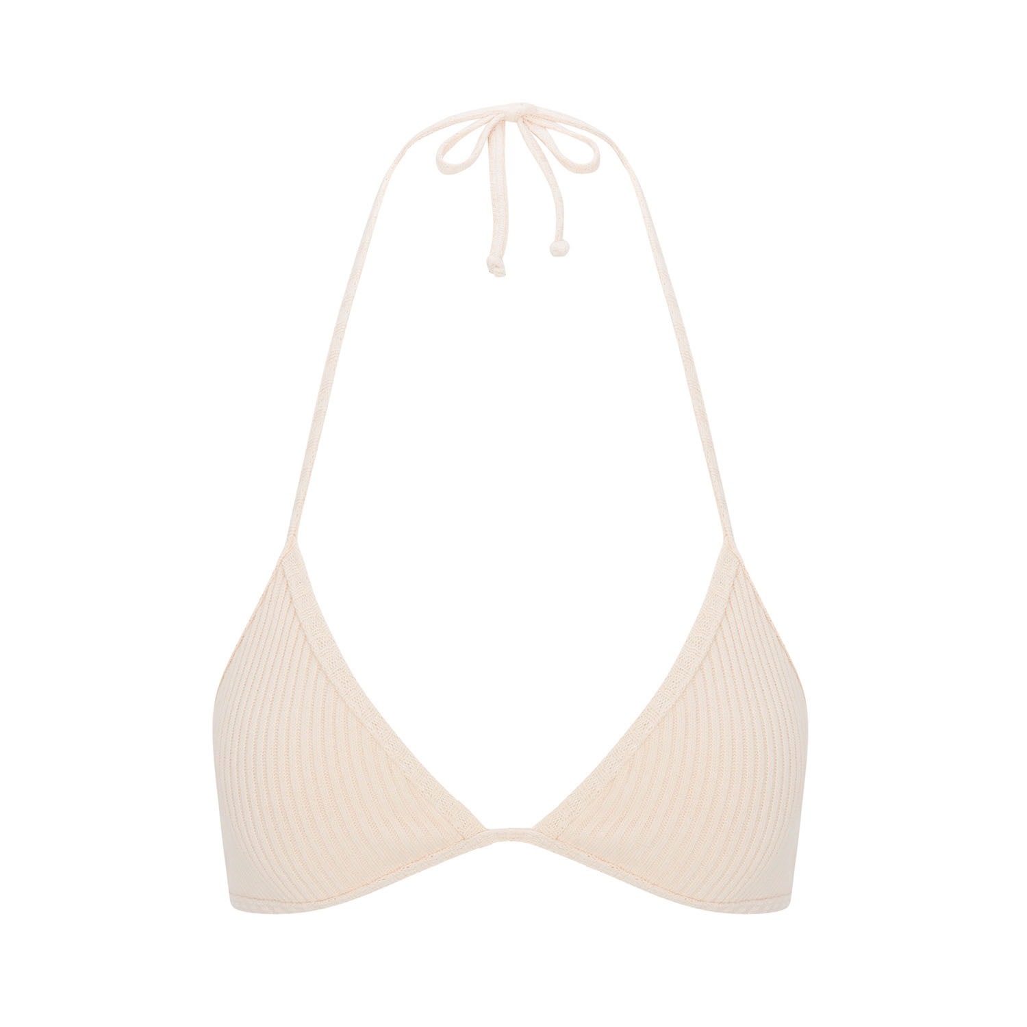 Women’s White Natural Anita Bikini Top Medium Bāben