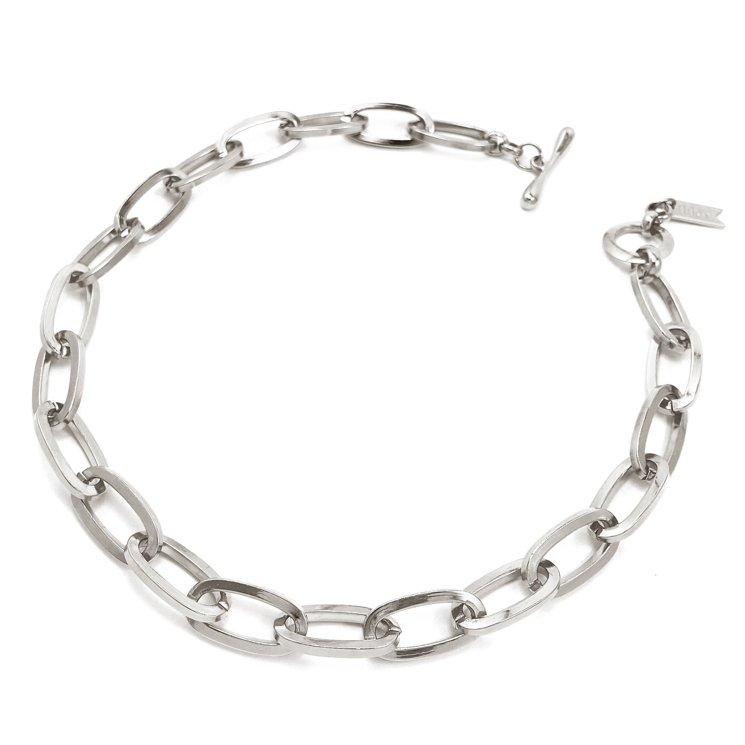 Women’s Essential Chainlink Collar - Silver Biko