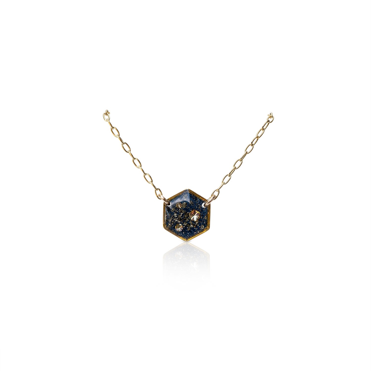 Women’s Gold Hexagon Galaxy Necklace Kate Koel