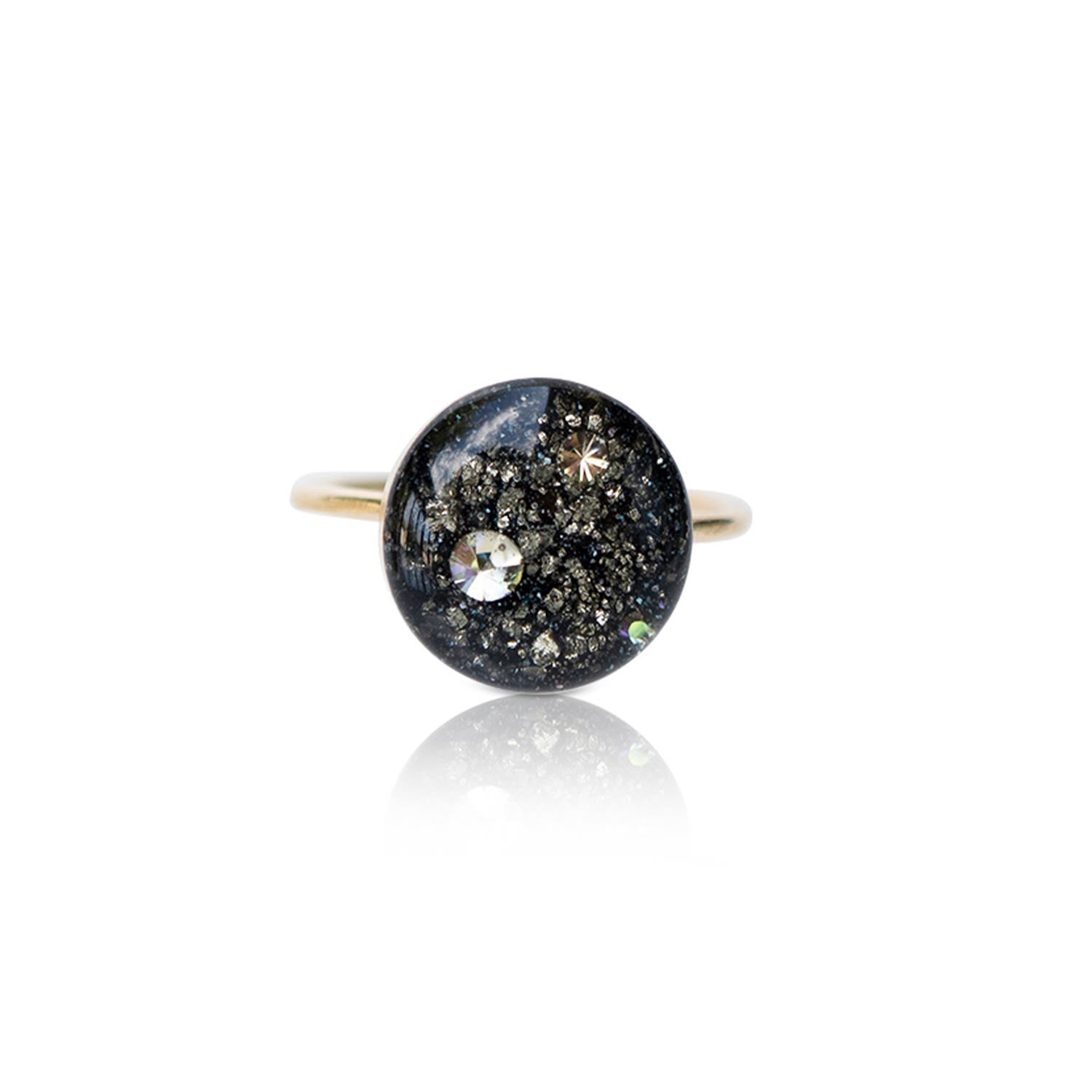 Women’s Black Statement Galaxy Ring Kate Koel