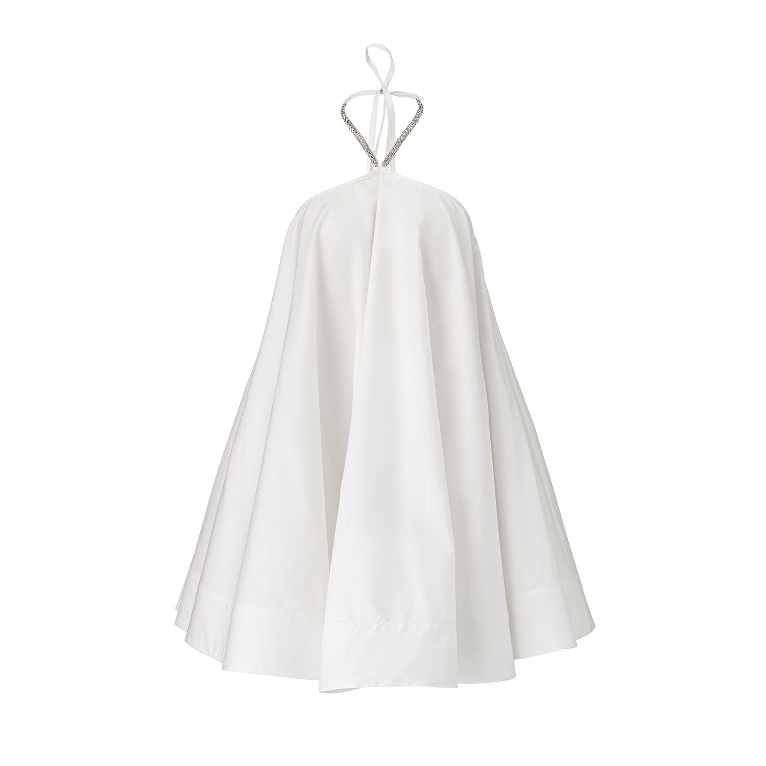 Women’s White Babydoll Halterneck Mini Dress Extra Small Moos Studio