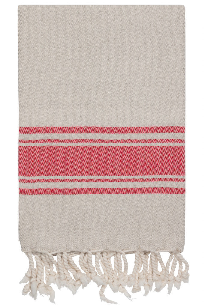 Red Noemie Hammam Towel - Rouge One Size Ailera