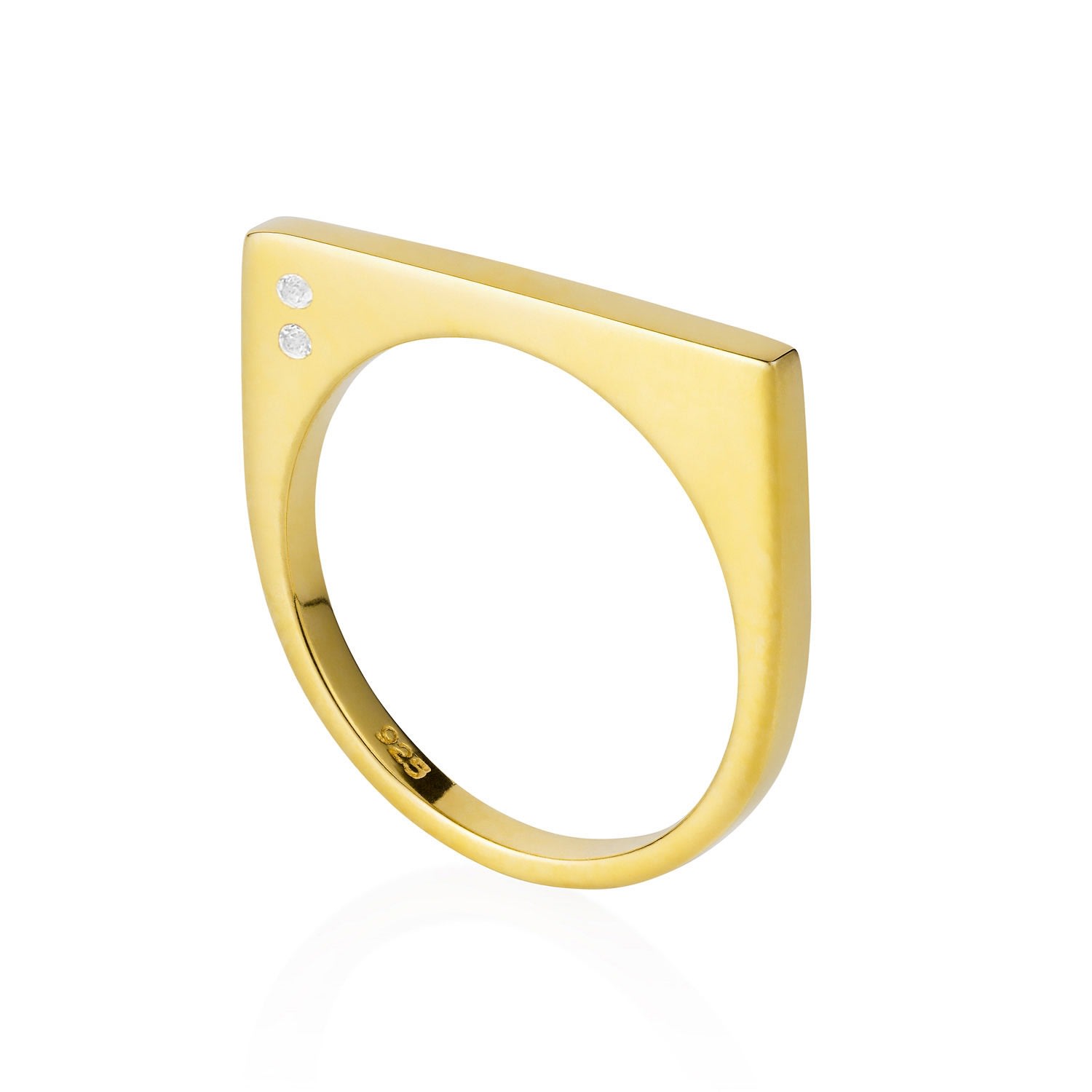 Women’s Minerva Gold Gem Stacking Ring Neola Design