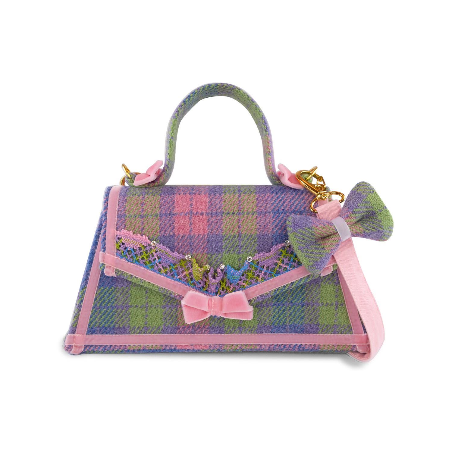 Women’s Pink / Purple Fantastic Tweed Bag - Pink & Purple One Size Graciela & Grace